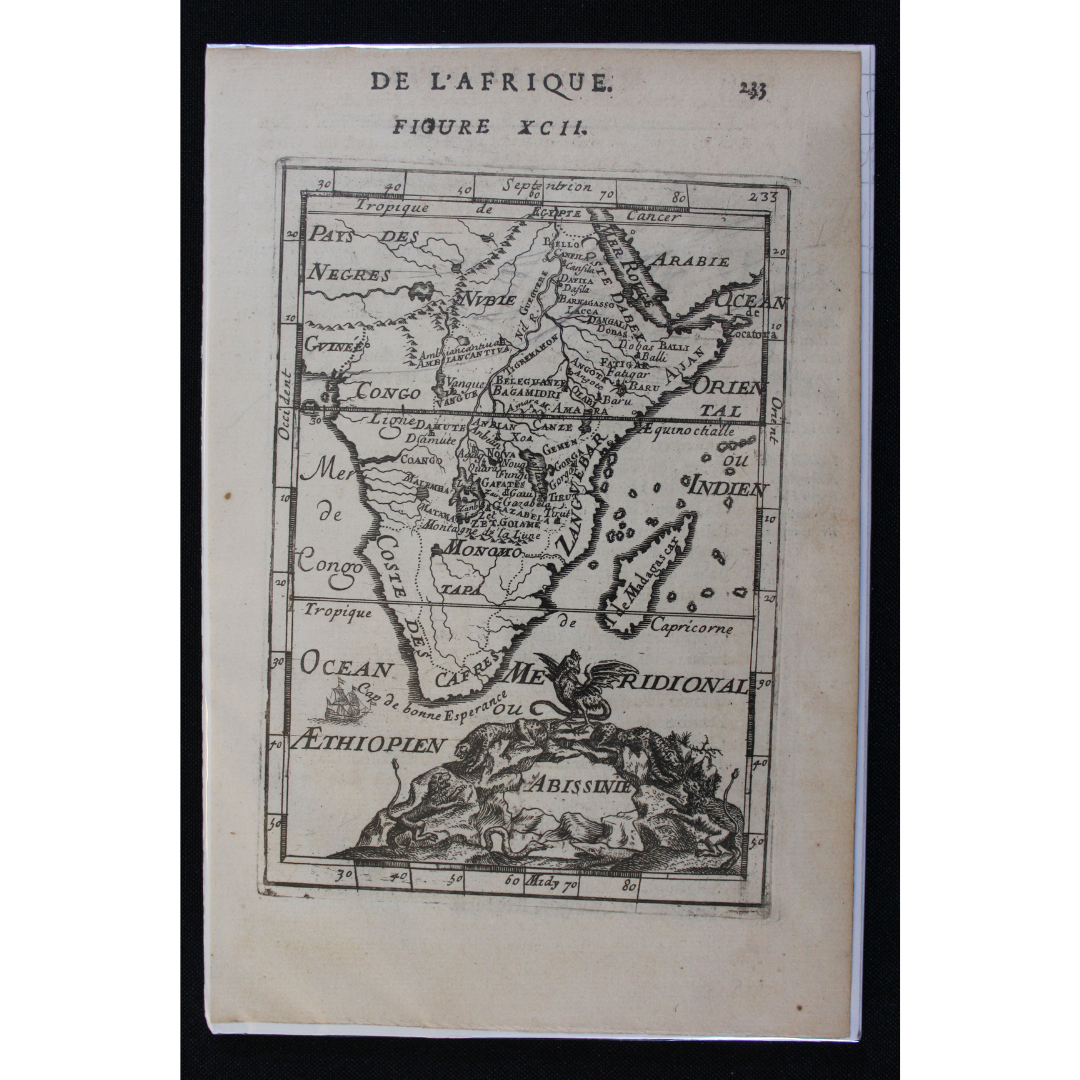 Map of Africa "Abissinie" – Ethiopian Empire c.1685 R2,500