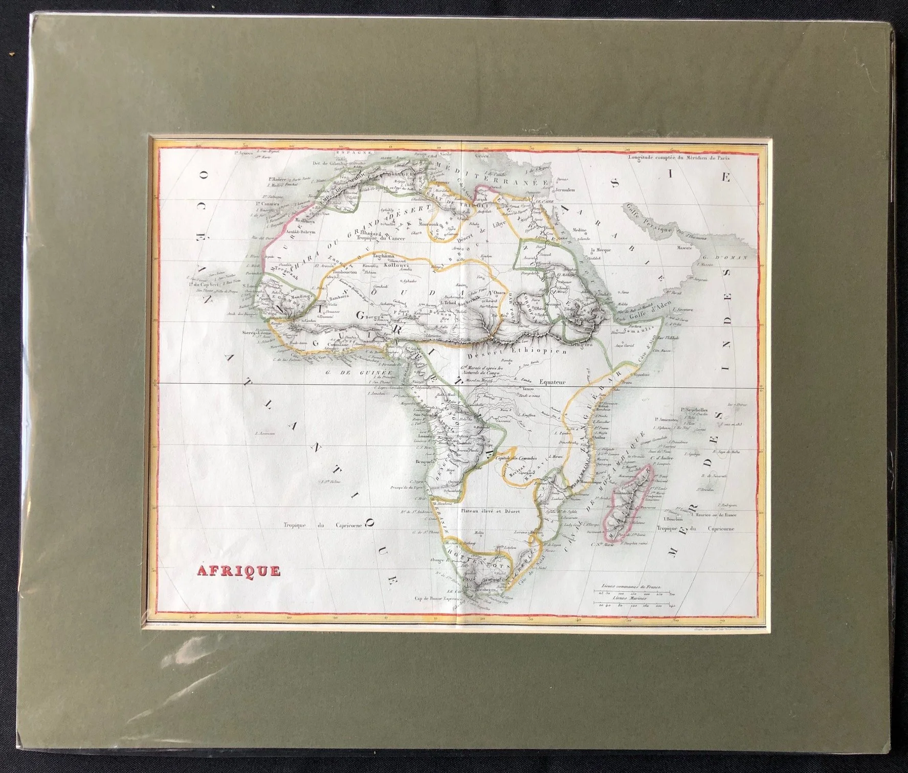 French Map of Africa "AFRIQUE" (1830s)