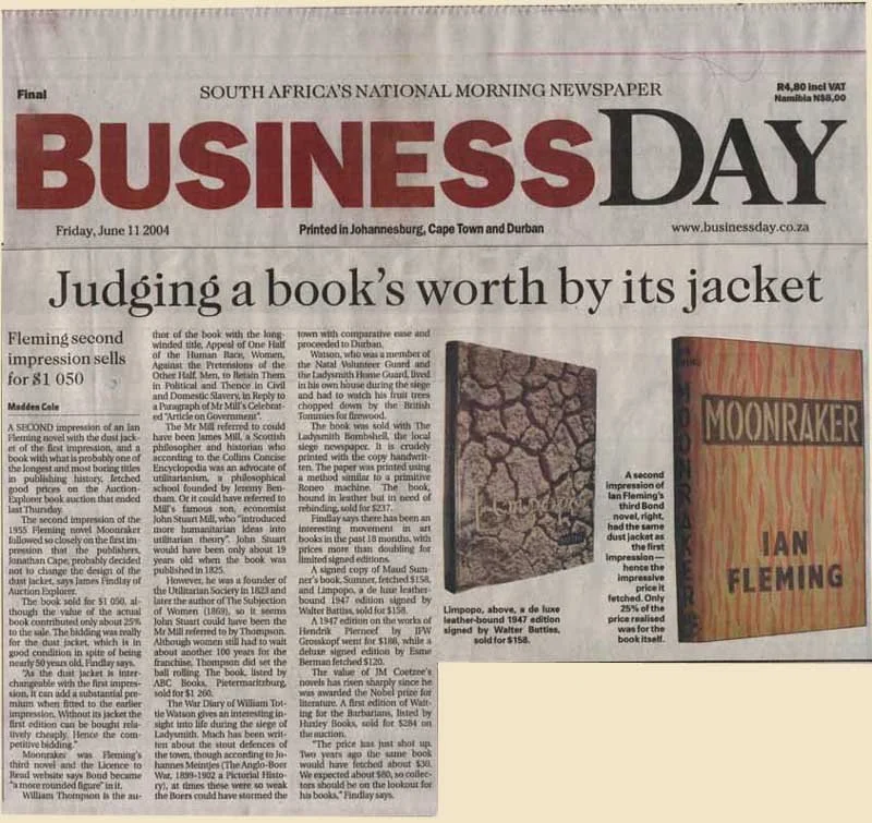 James Findlay appearing in Business Day 11 June 2004