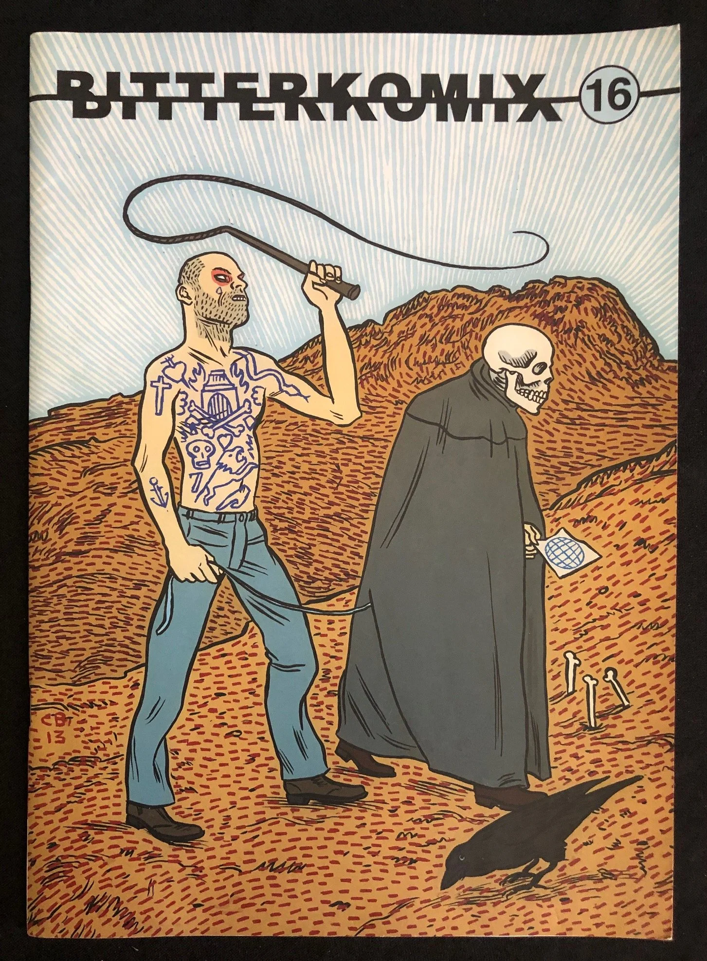 Artwork by Conrad Botes for the cover of Bitterkomix #16, published in 2013