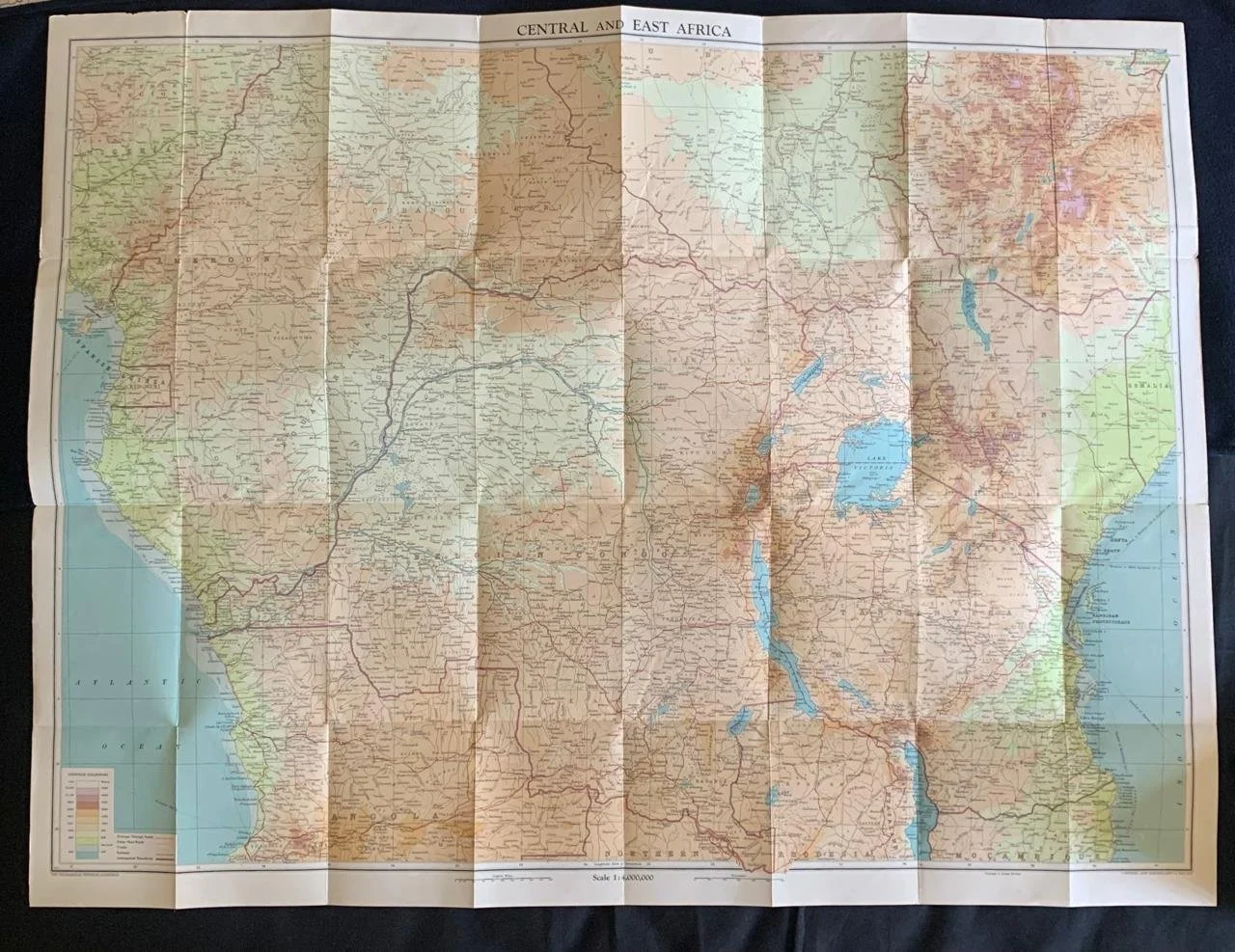 Central & East Africa by John Bartholomew & Son Ltd (1957)