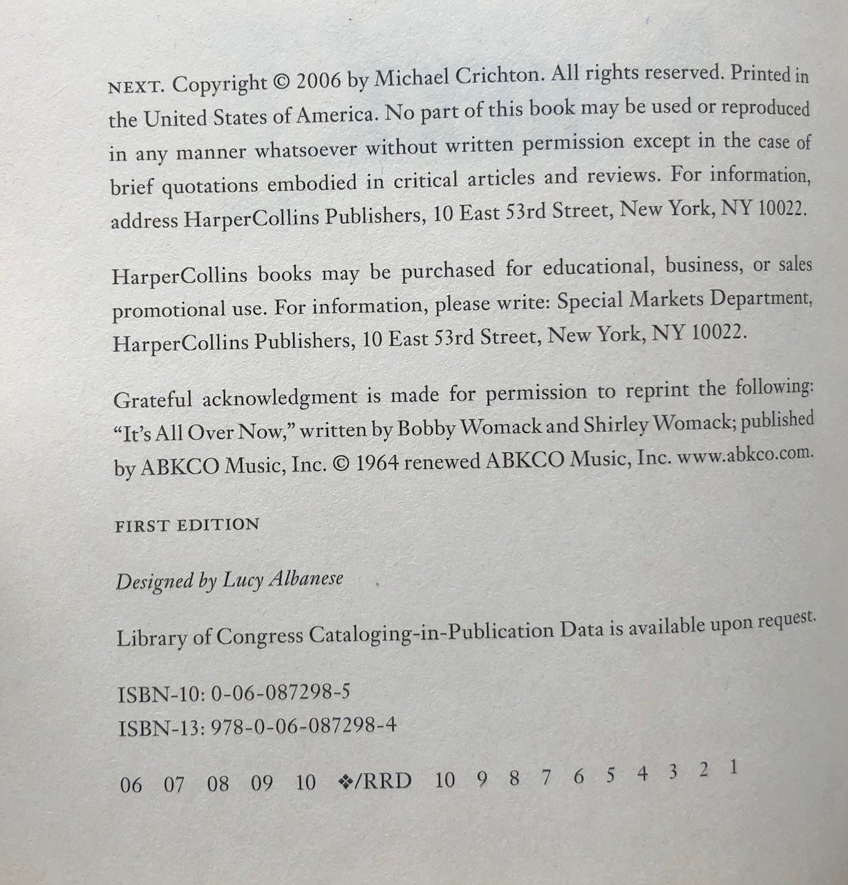 Next by Michael Crichton, signed first edition 6.jpg