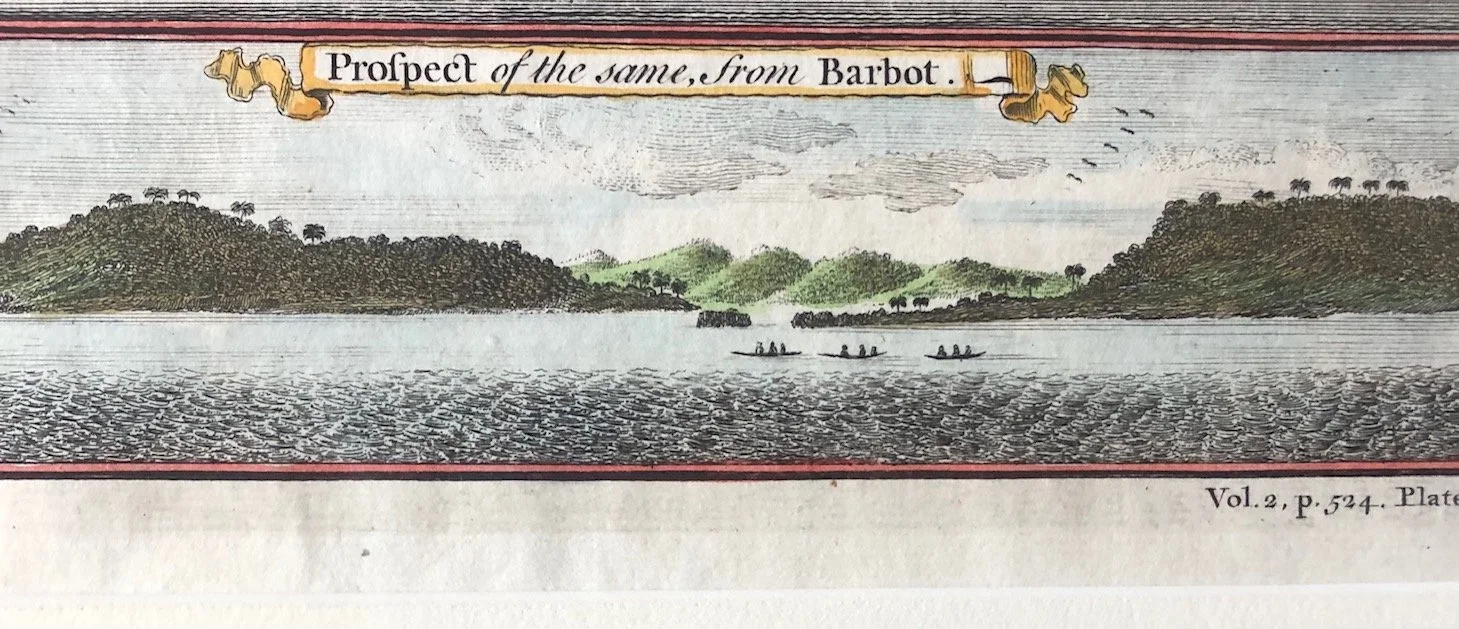 Original 281 year old antique Map of Cape Mesurado, Liberia (c.1745)