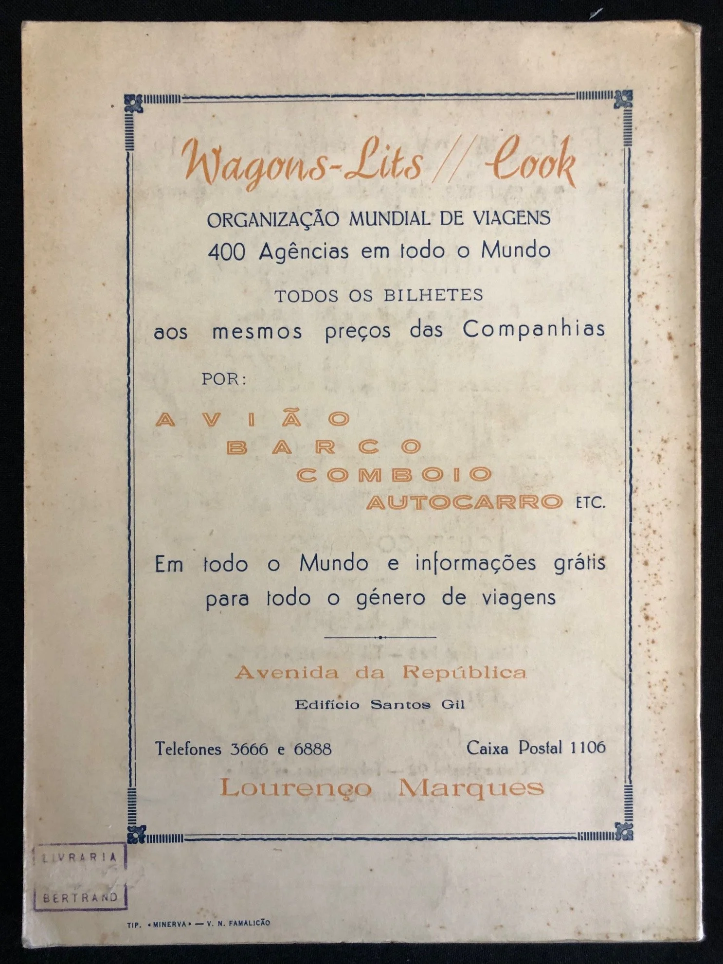 The Almanaque de Moçambique 1955, (1.º Ano) First issue.