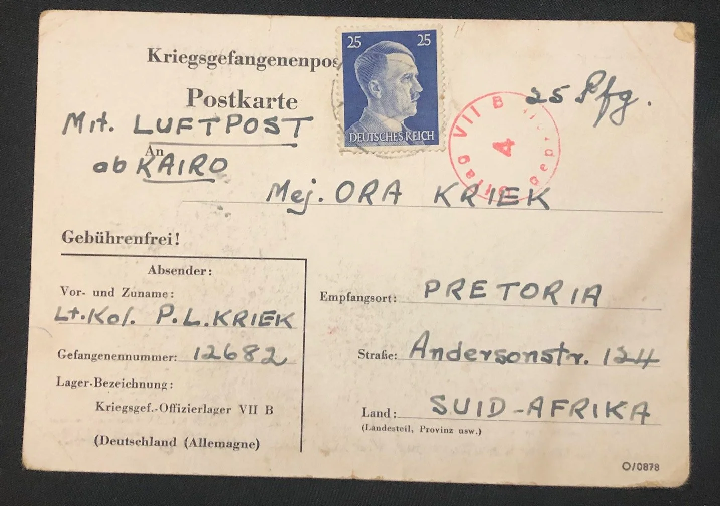 WW ll POW postcards - Lt. Col. P.L. Kriek 2.jpg
