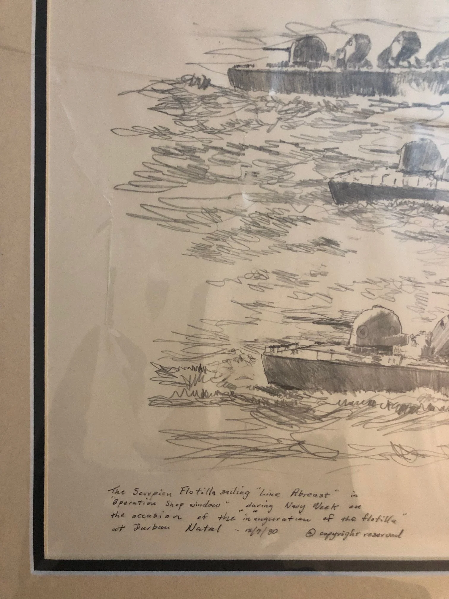 The Scorpion Flotilla by Tom Hamilton, N.O.I.C, Salisbury Island, Durban, Natal (1980)