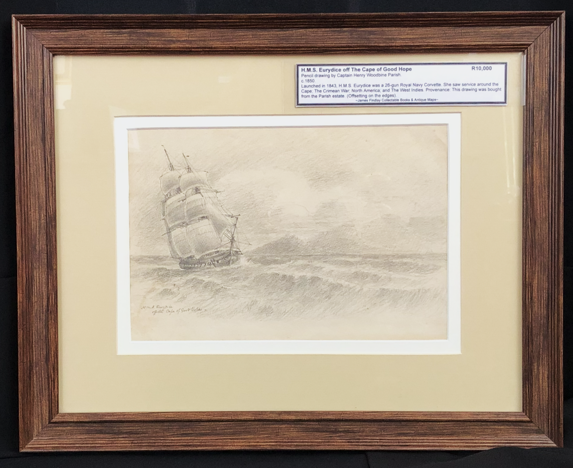 H.M.S. Eurydice off The Cape of Good Hope c.1850