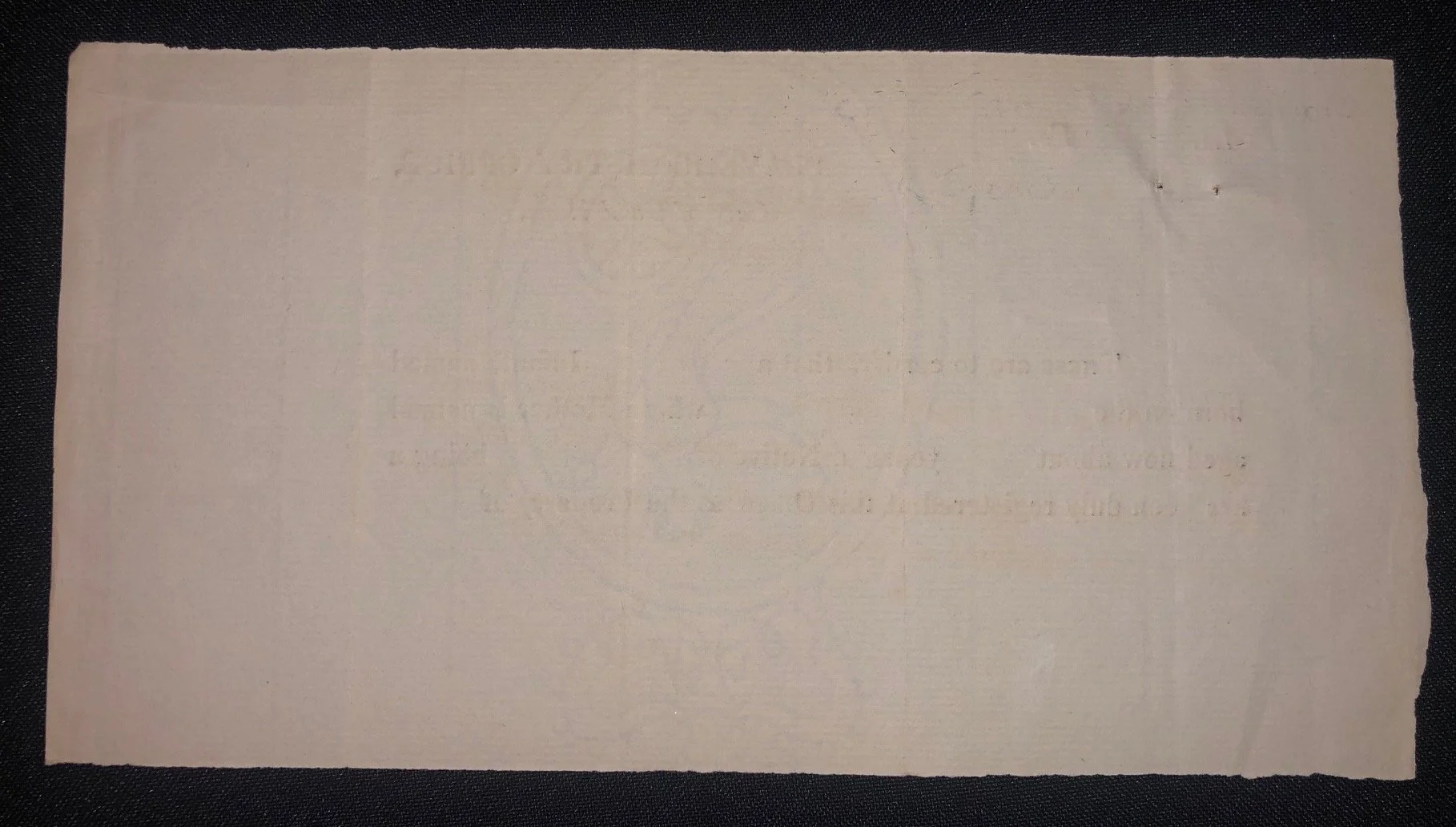 Birth Registration Certificate for an Enslaved Infant 1832