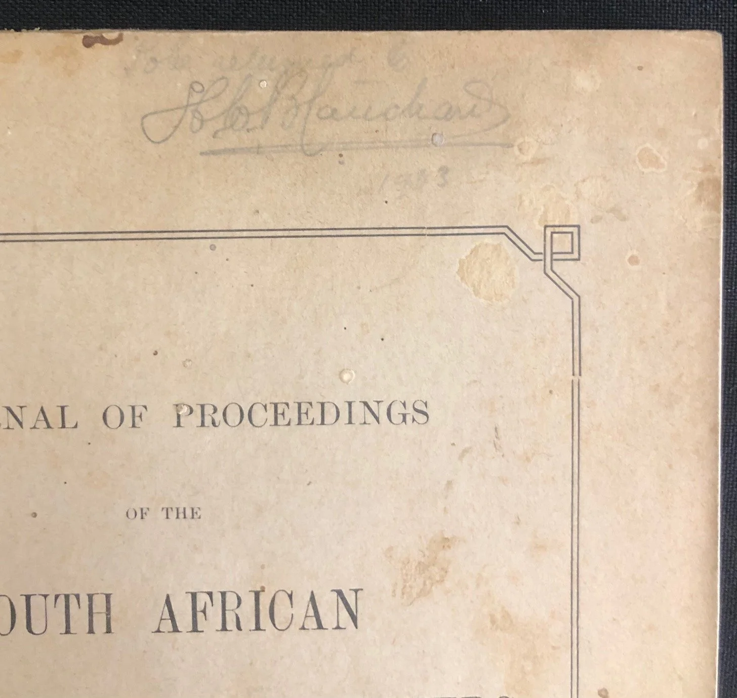 Johannesburg: The Journal of Proceedings of the South African Association of Engineers (1903)