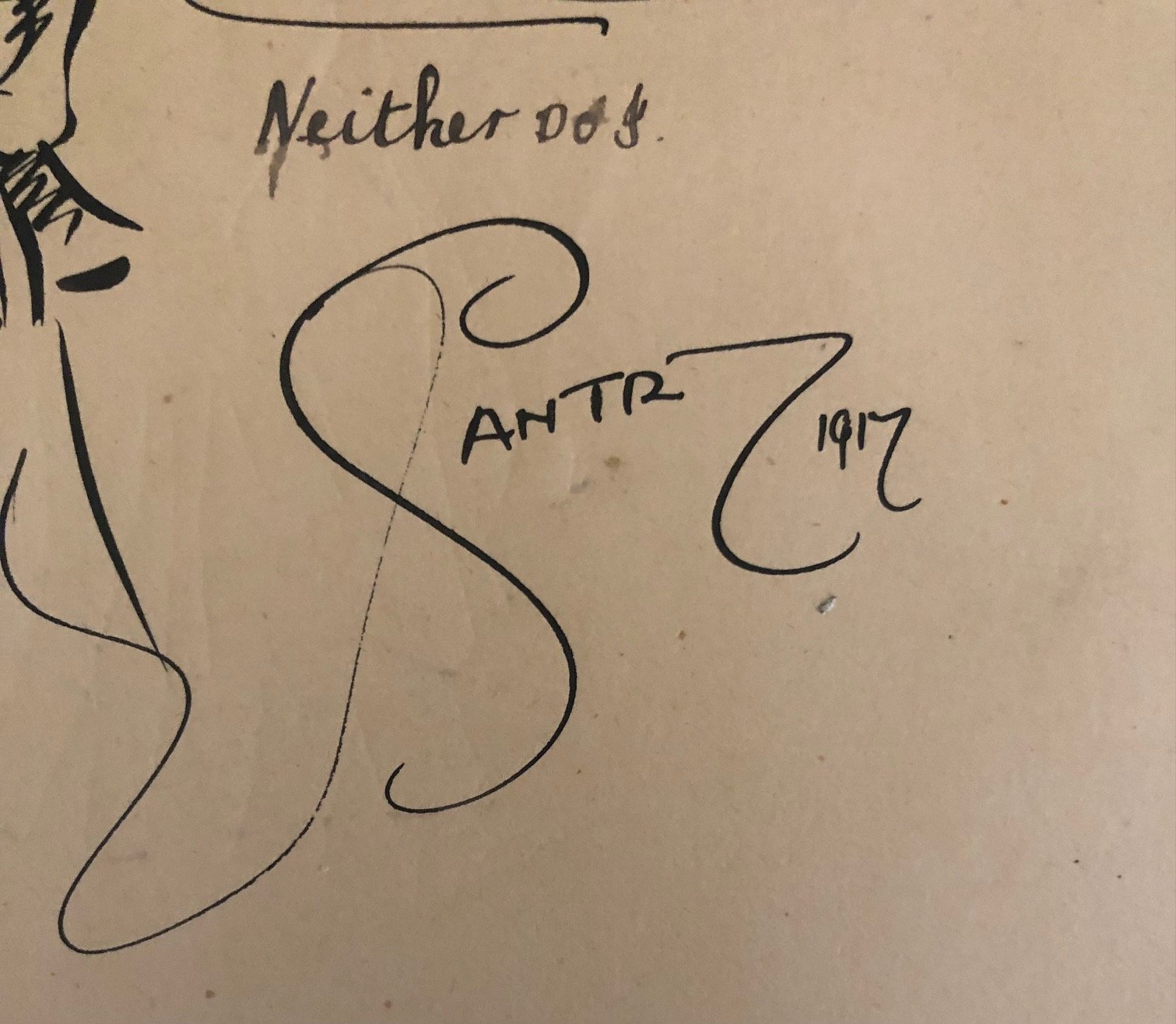 Denis Santry's signature 1917