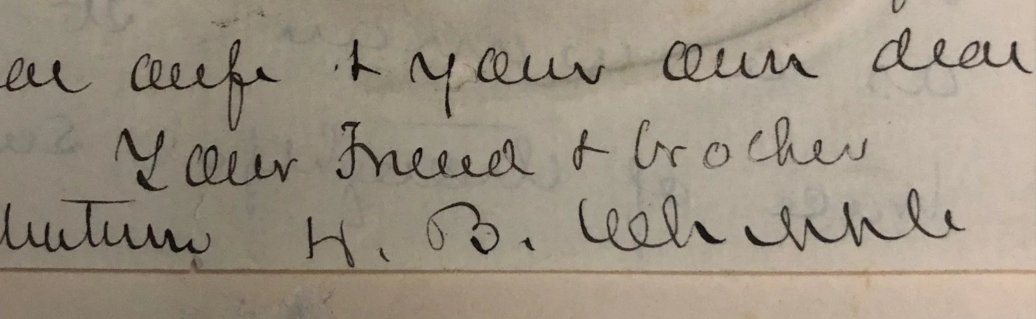 Letter signed by Henry Benjamin Whipple, the Bishop of Minnesota. (Ref: defence of Native American rights) c.1895