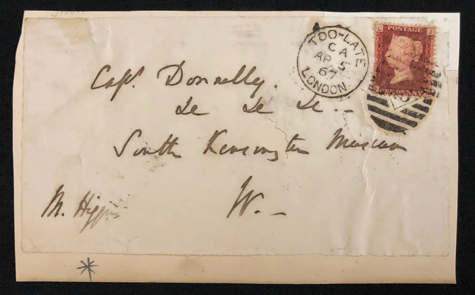 Letter from Thomas Huxley ("Darwin's Bulldog") to Captain Donnelly