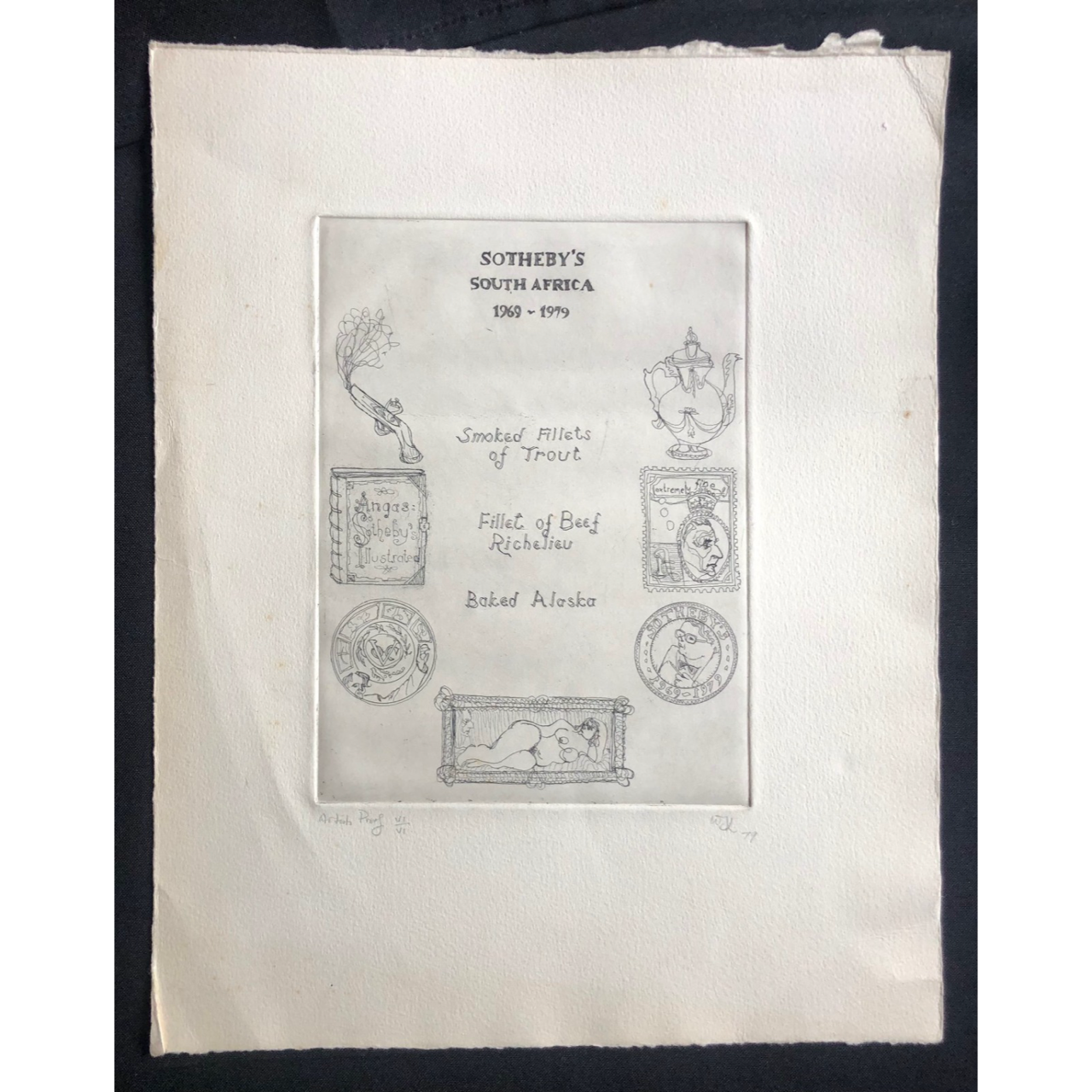 Etching by William Kentridge (1979) R25,000 (Reserved)