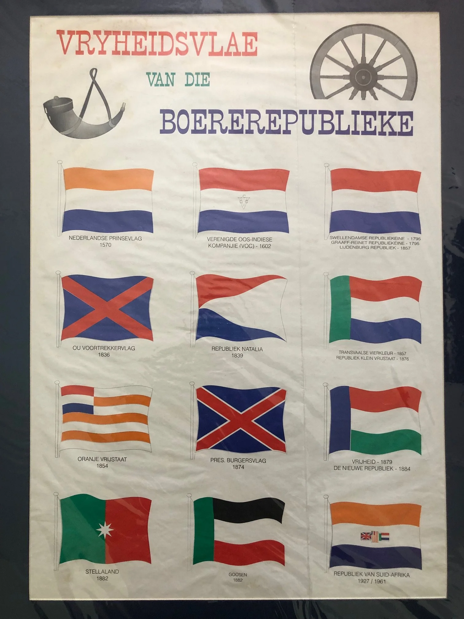 Poster of The Freedom Flags of the Boer Republics c.1980
