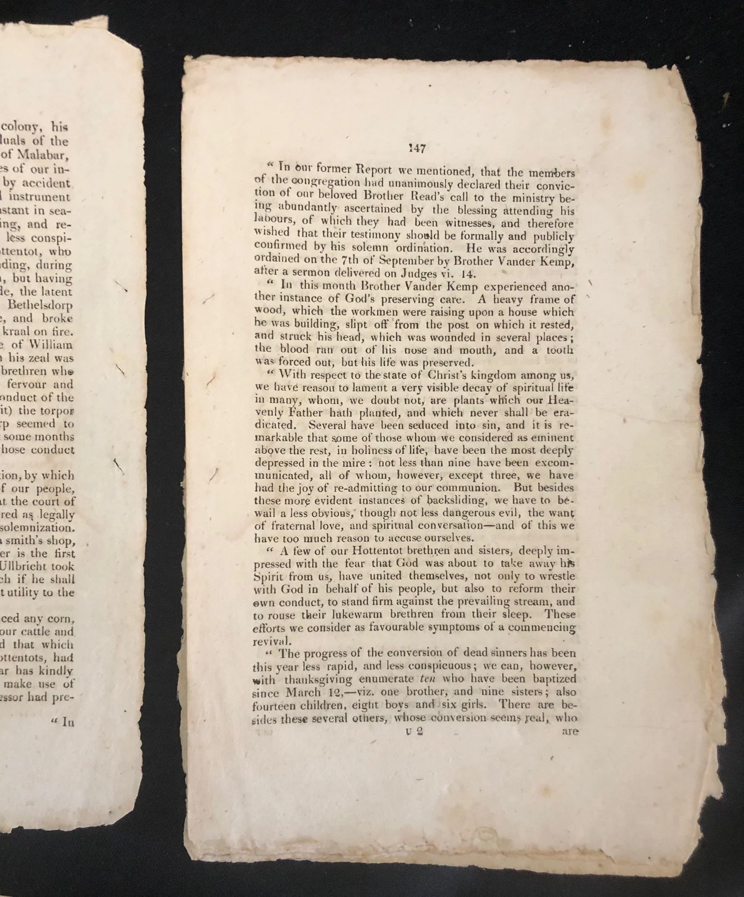 Eastern Cape frontier reports - Missionary, Van der Kemp c.1806