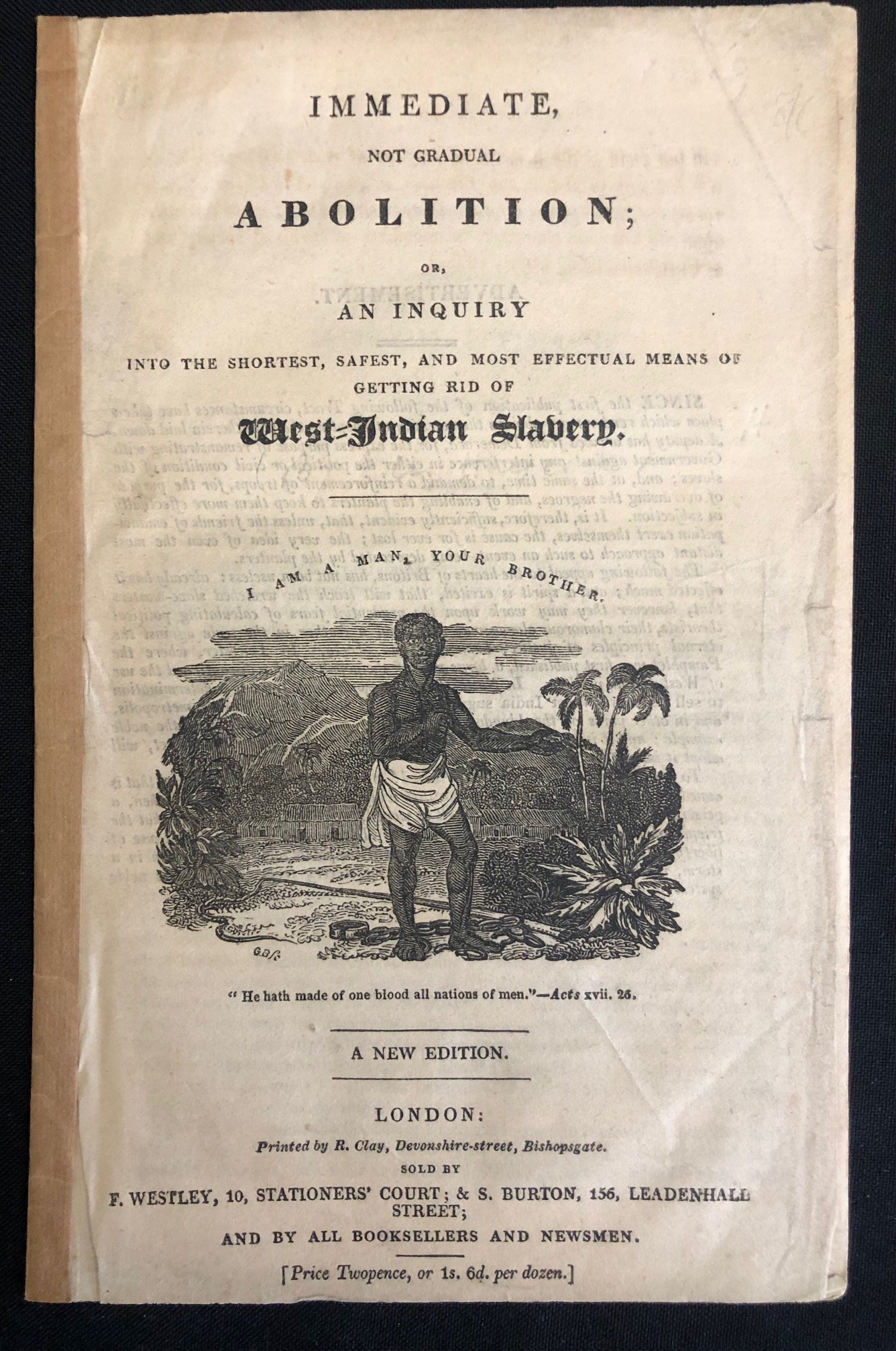 Immediate, not gradual, Abolition of West Indian Slavery