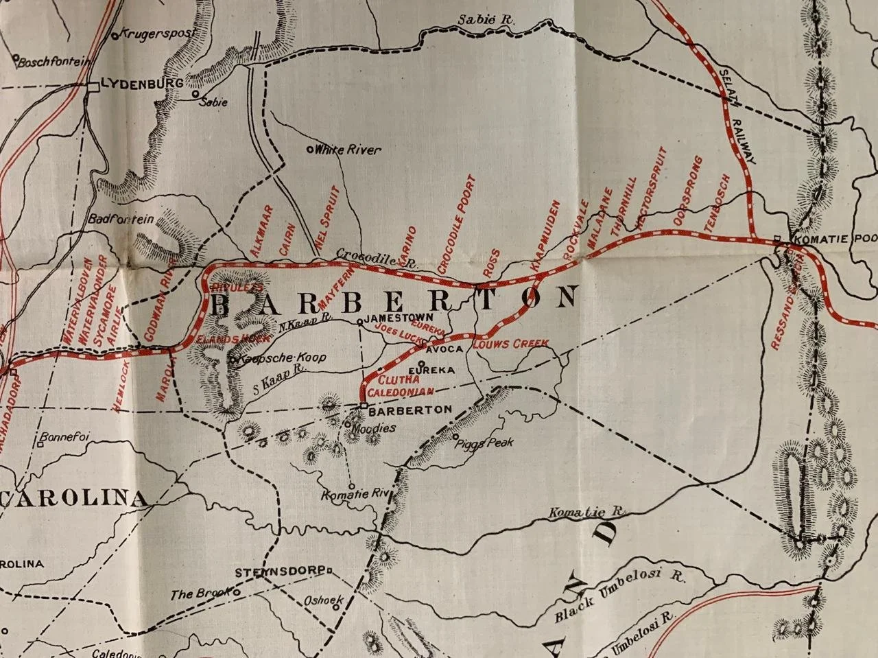 Troye's New Map of the Transvaal Colony (c.1902-1909)