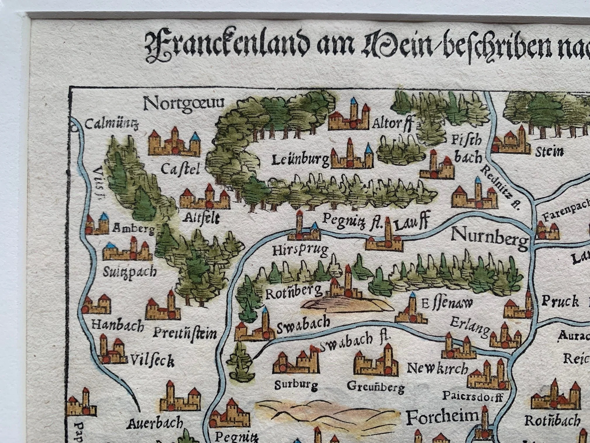 Map of Switzerland (German Edition) by Sebastian Munster (c.1600) 