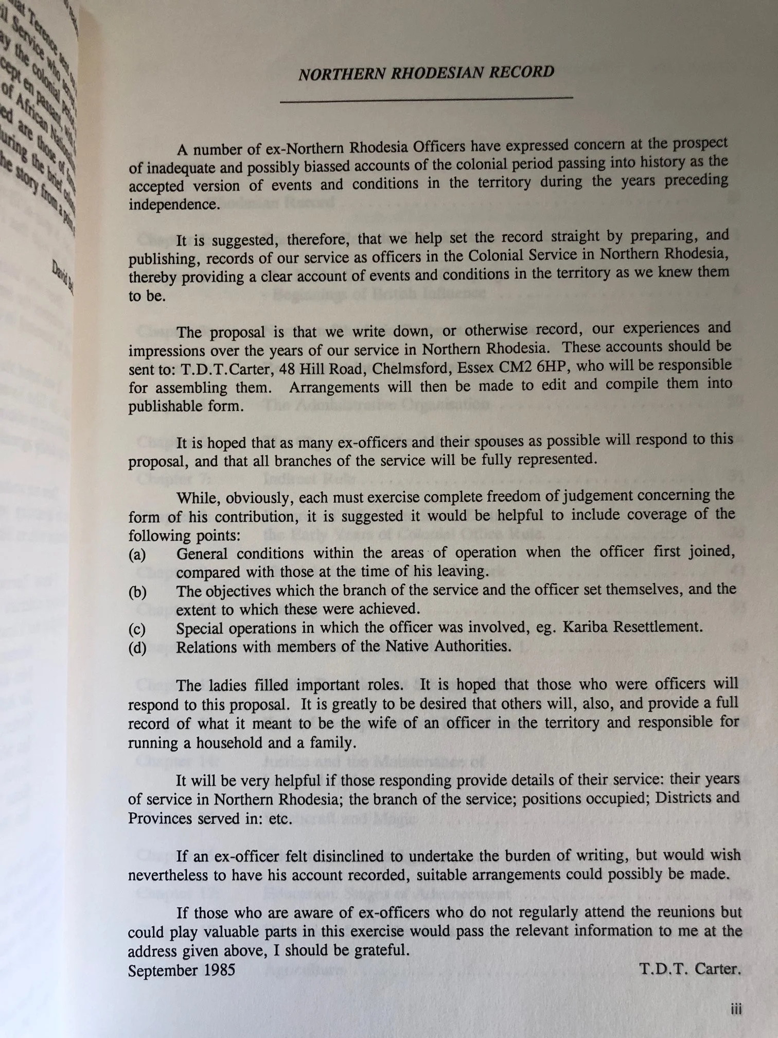 The Northern Rhodesian Record 1992