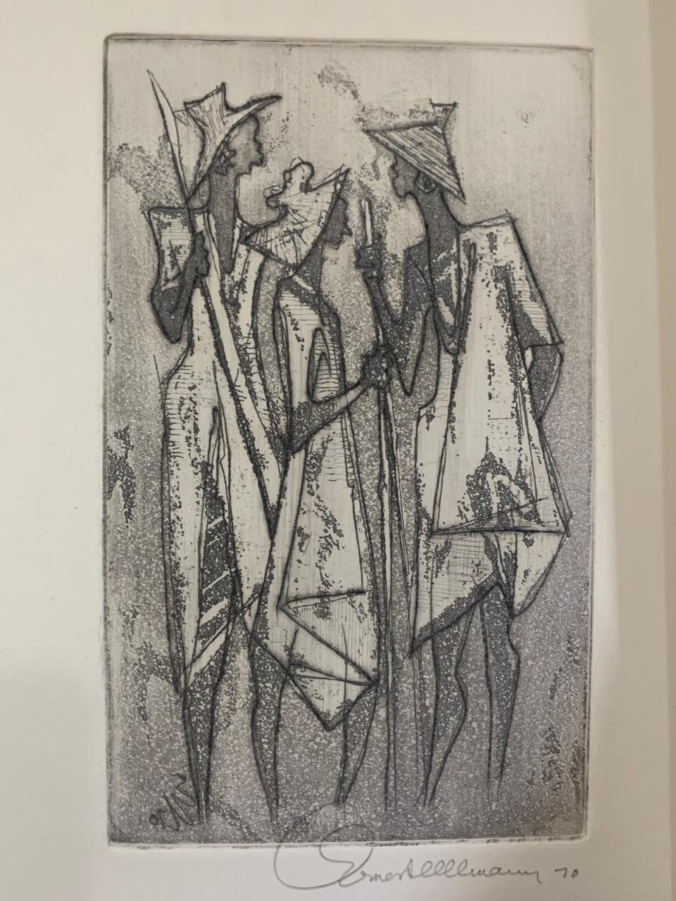 Original, signed Ernest Ullmann drawing