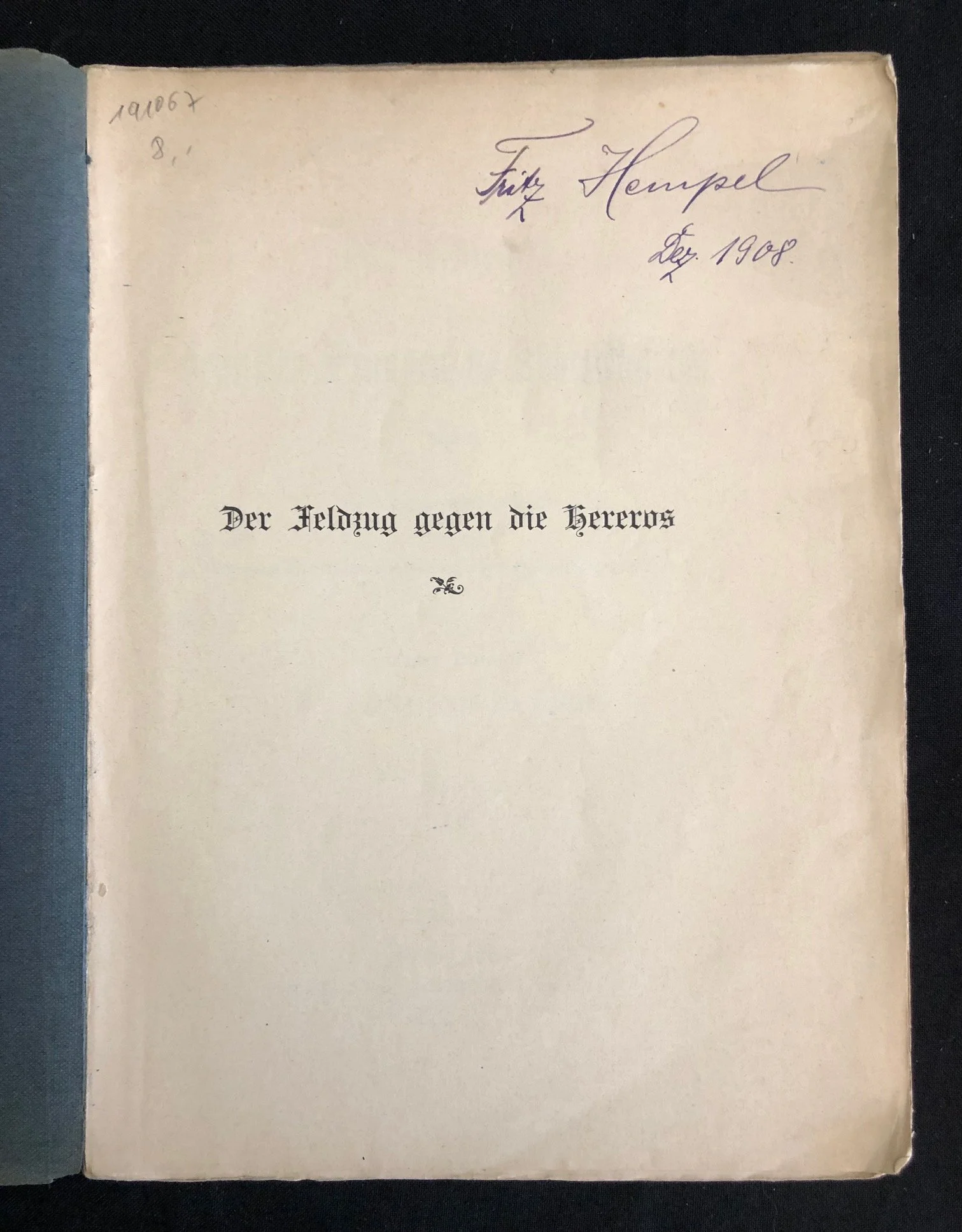 Die Kämpfe der deutschen Truppen in Südwestafrika