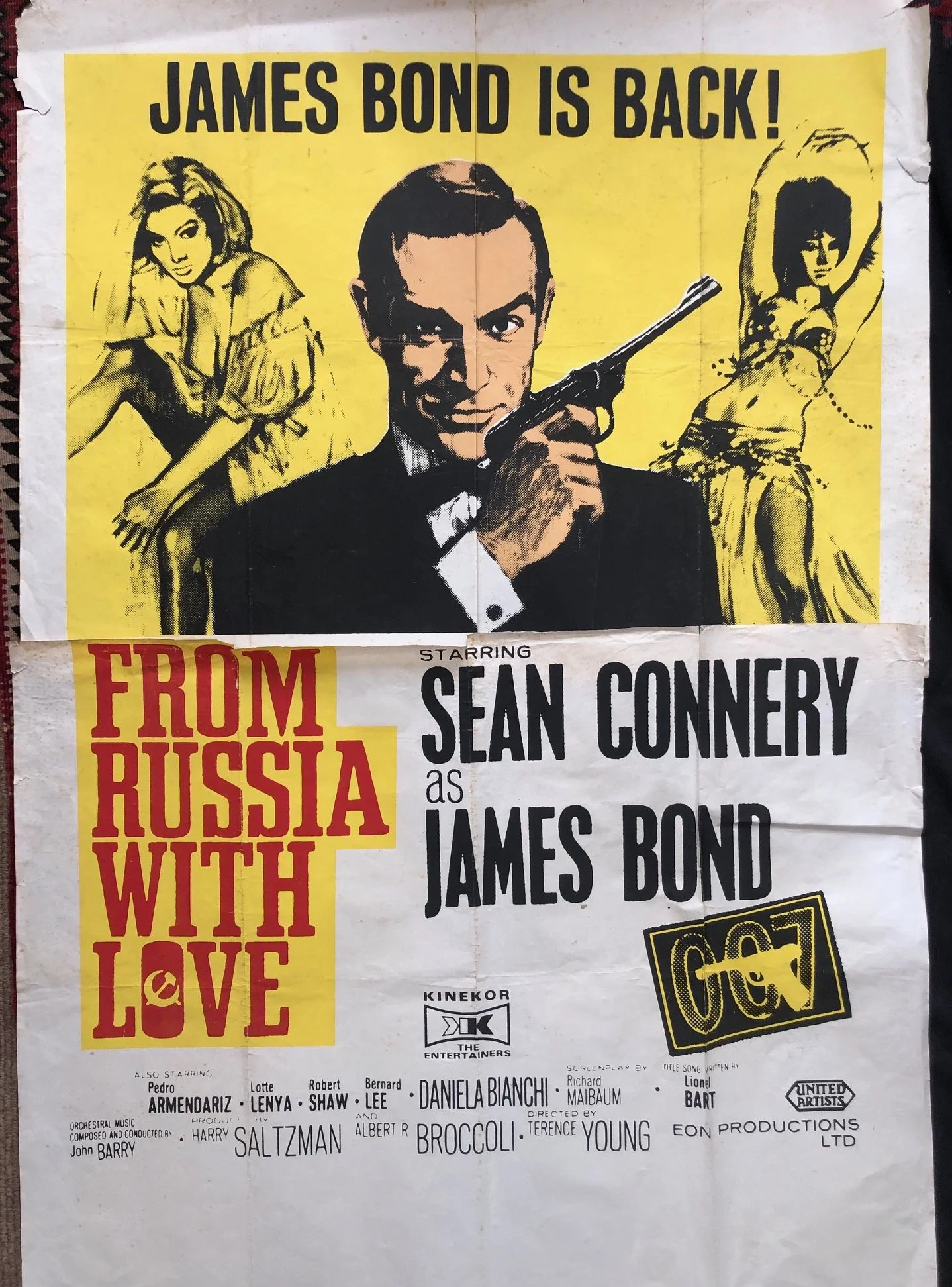 Original Movie Pster: James Bond classic From Russia with Love c1970s