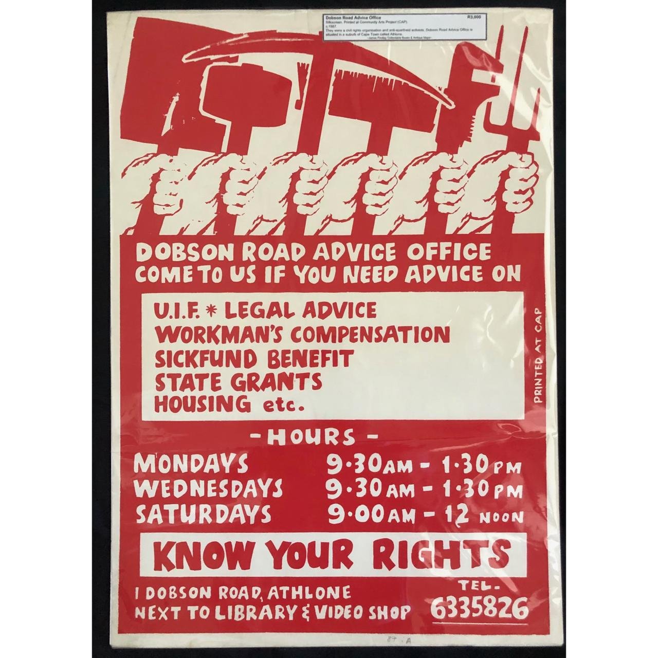 Dobson Road Advice Office (1987) R3,000