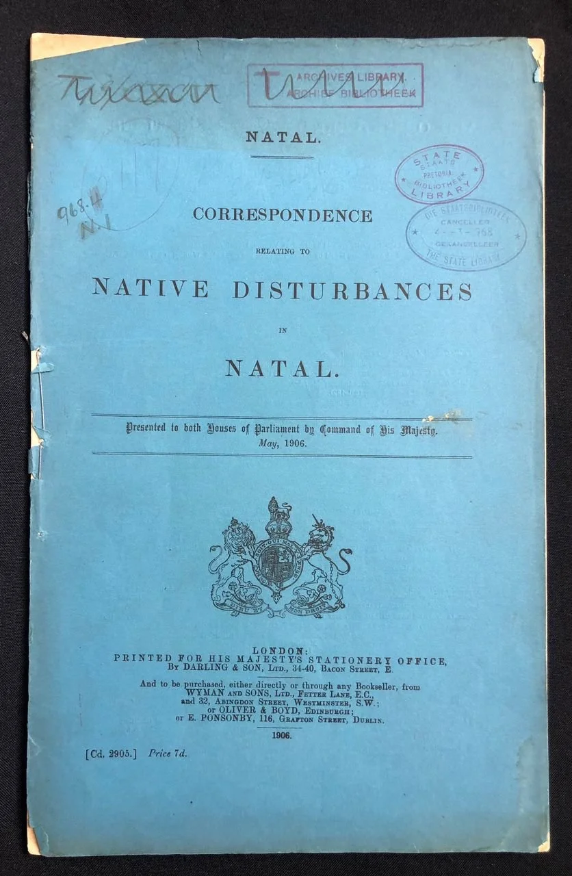 Blue Book on the Bambata Rebellion