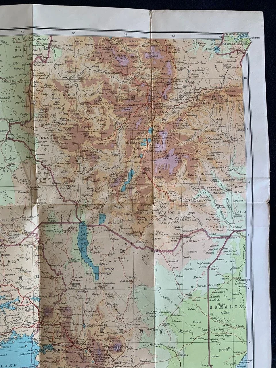 Central & East Africa by John Bartholomew & Son Ltd (1957)