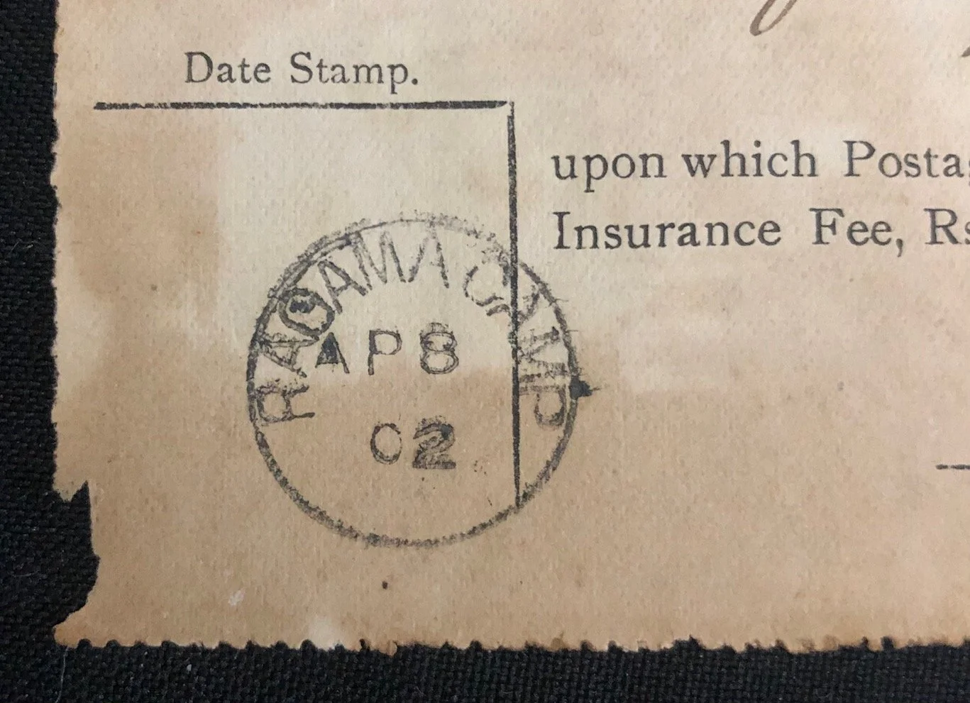 Boer War: Registered Letter Receipt from the Ragama Prisoner of War Camp in Ceylon (1902)