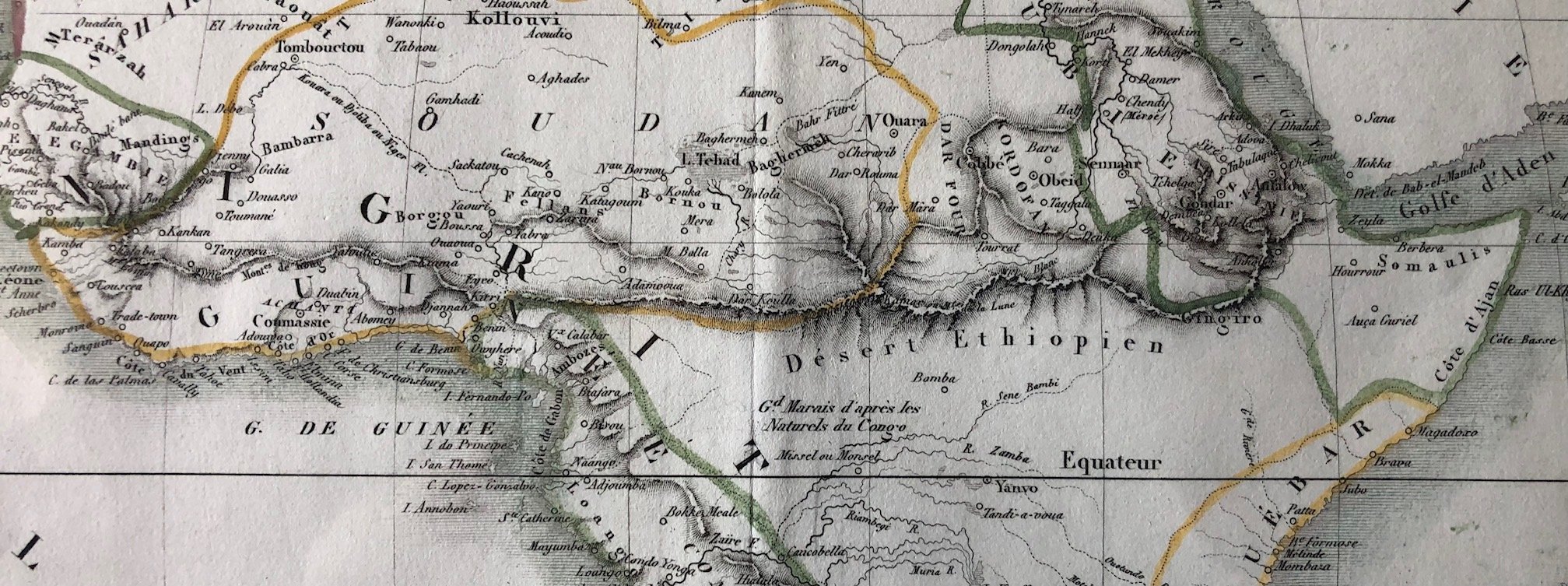 French Map of Africa "AFRIQUE" (1830s)