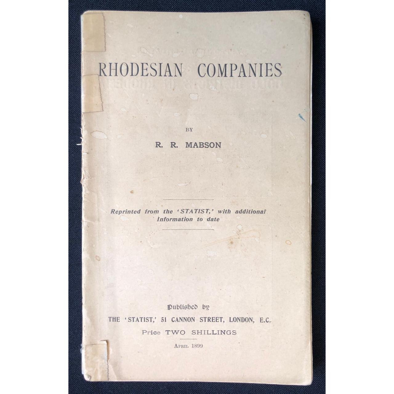 Rhodesian Companies (1899) R3,500