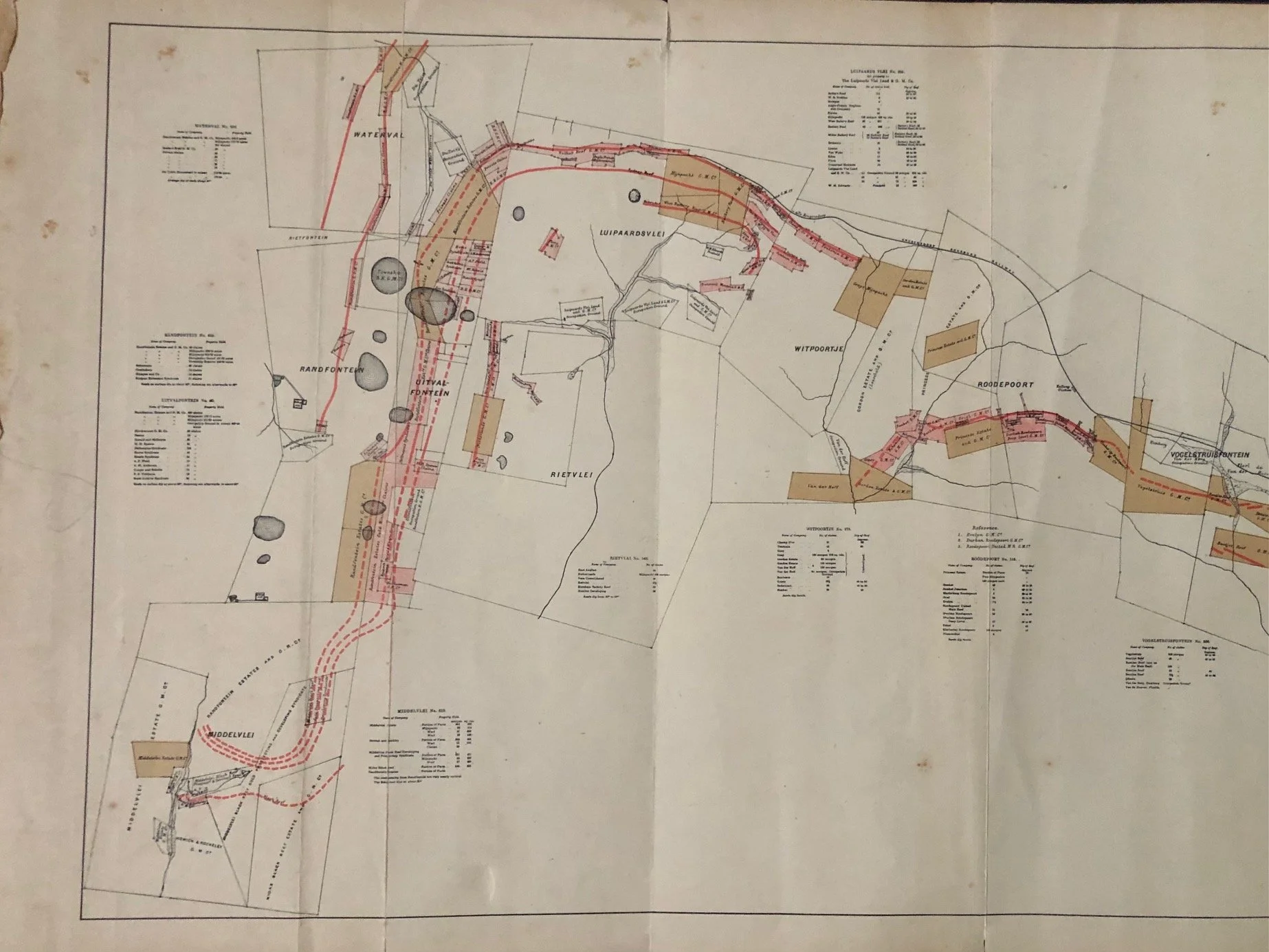General Plan of The Witwatersrand Gold-Fields 1891