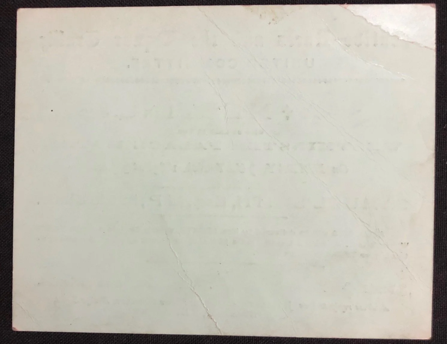 Admission card for a meeting addressed by Olive Shreiner