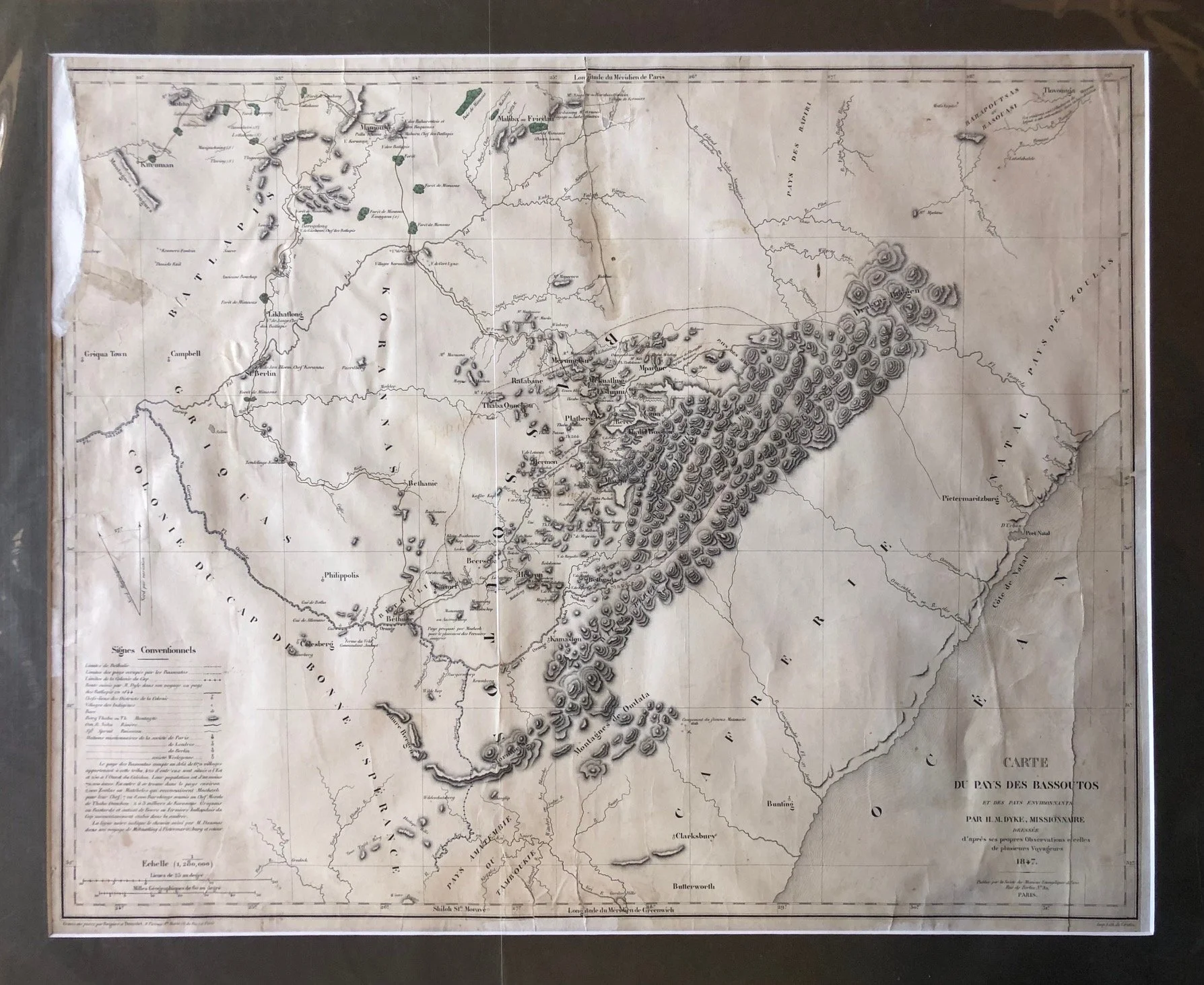 Carte du Pays des Bassoutos