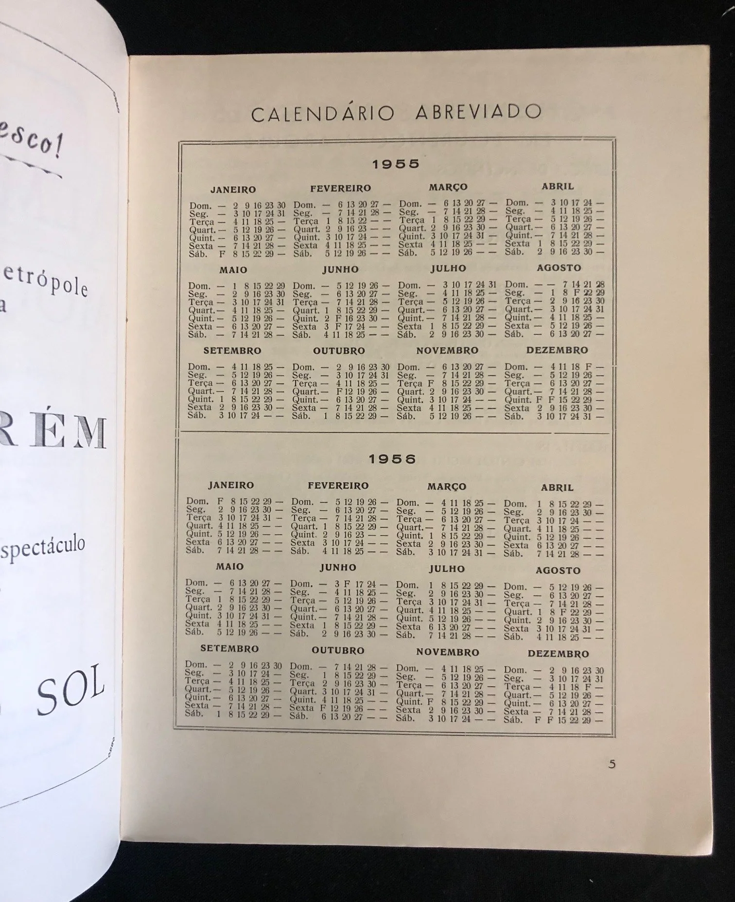 The Almanaque de Moçambique 1955, (1.º Ano) First issue.
