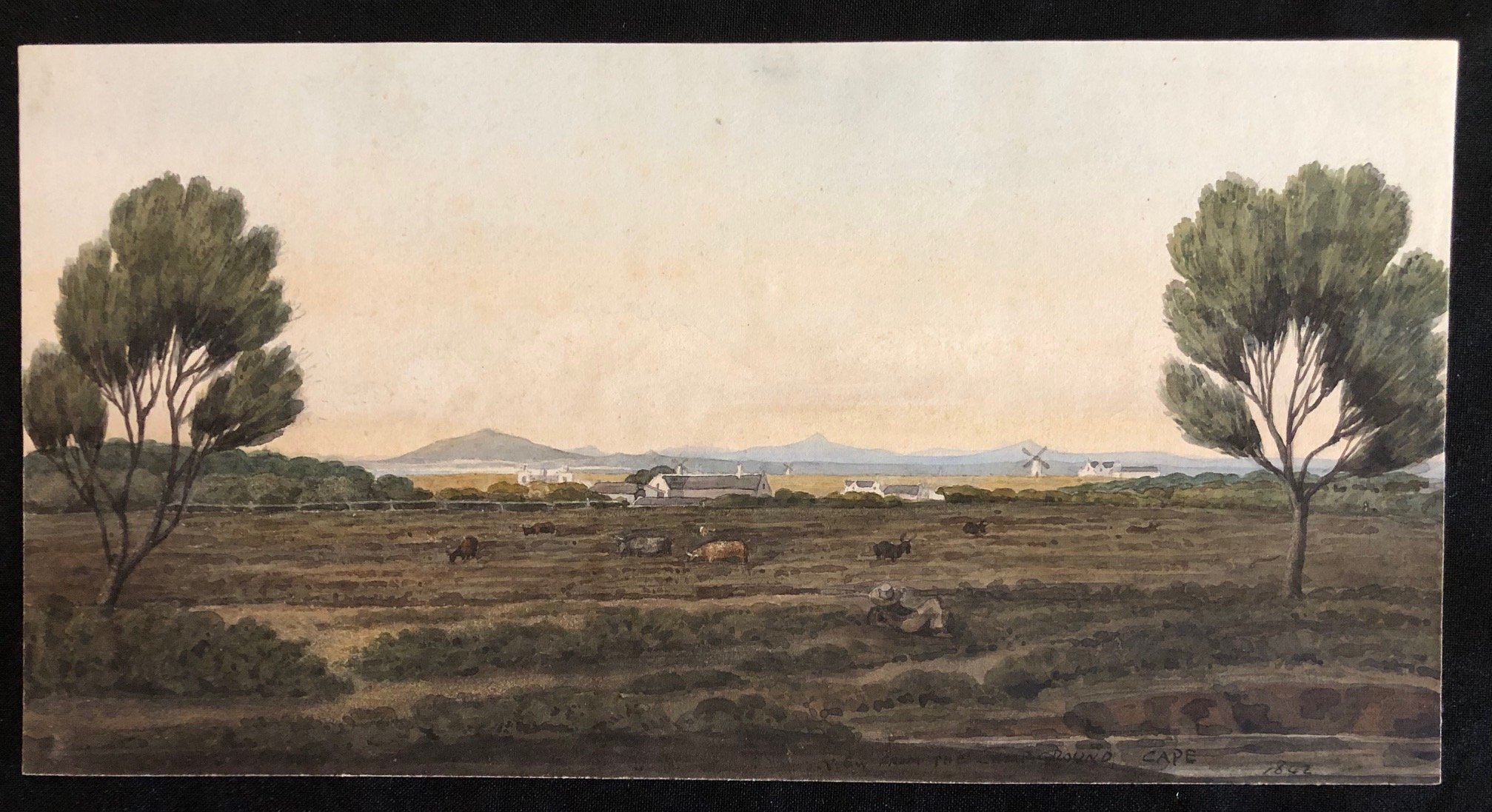 Watercolour: View from the Camp Ground, Cape (1842)