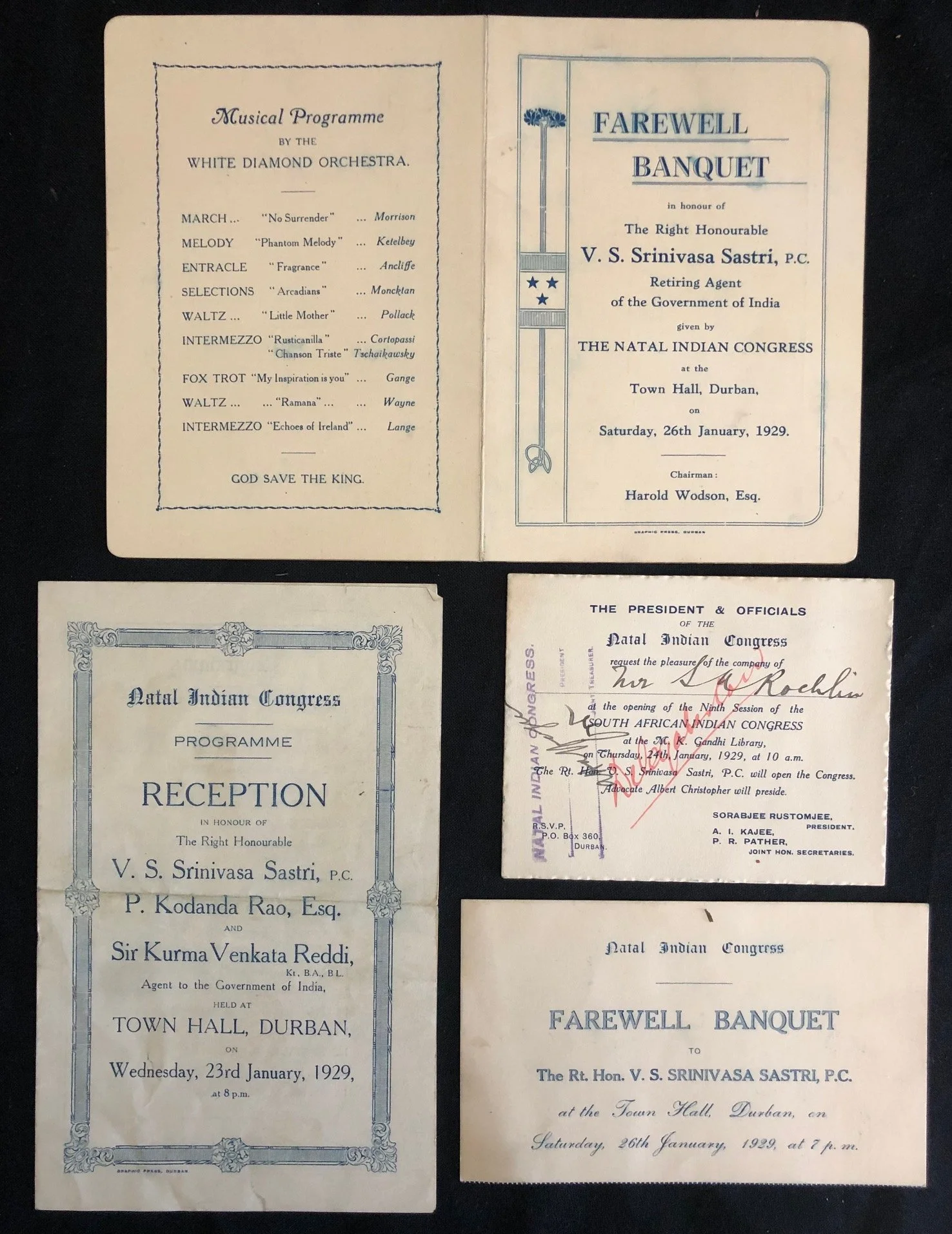 Natal Indian Congress Ephemera c.1928. (4)