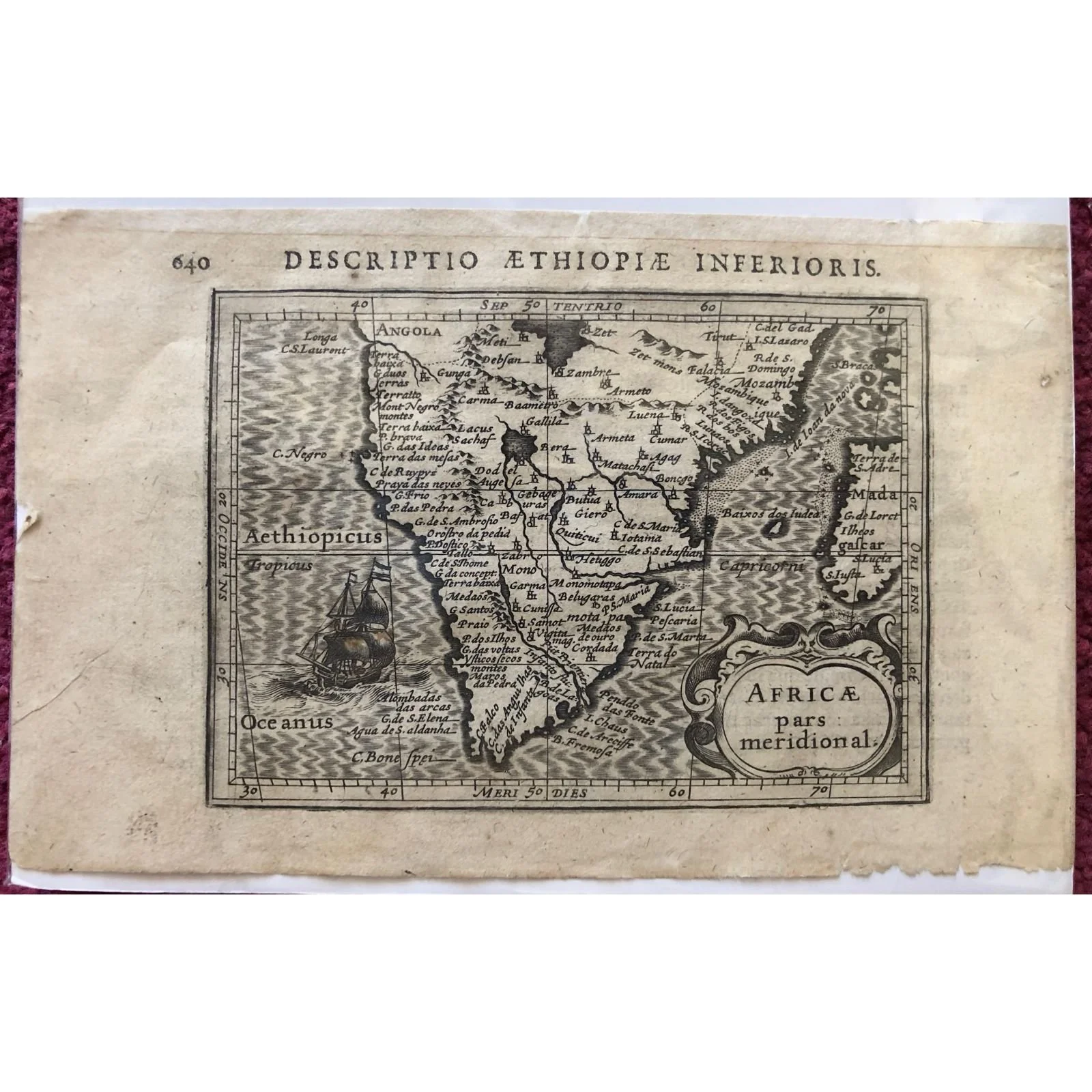 Southern Africa by Petrus Bertius (c.1618) R4,500