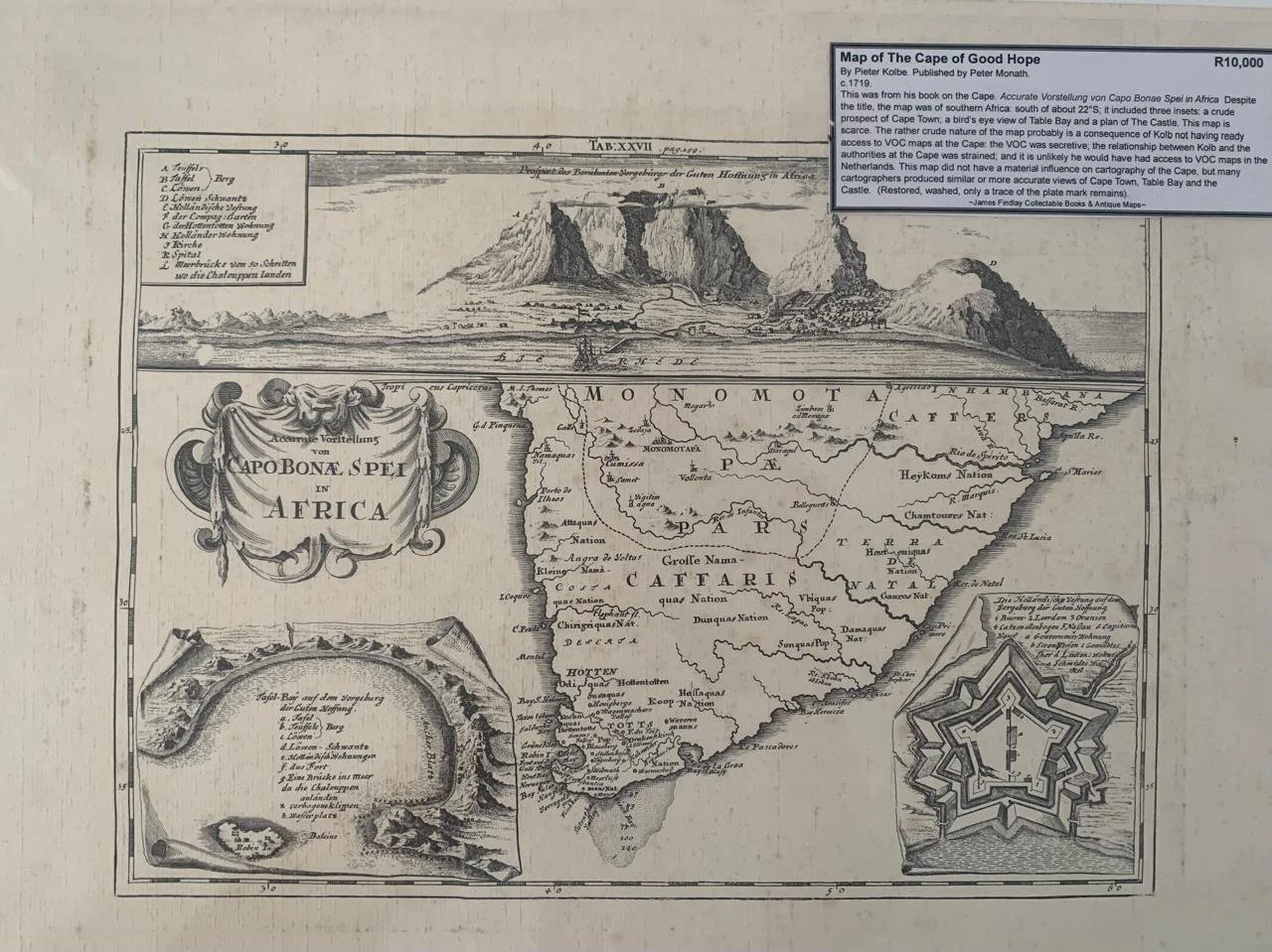 Kolbe Map of the Cape of Good Hope (1719)