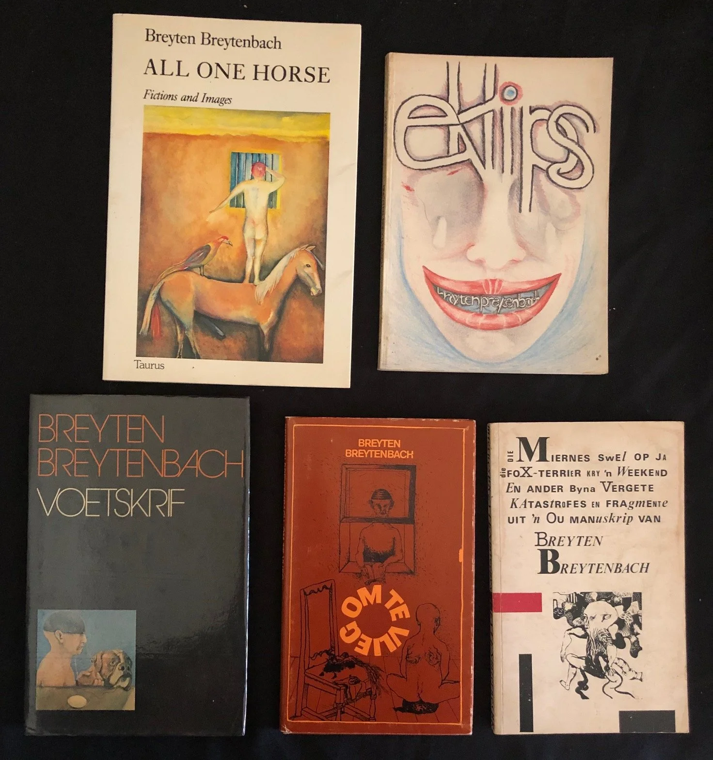 Five First Editions by Breyten Breytenbach