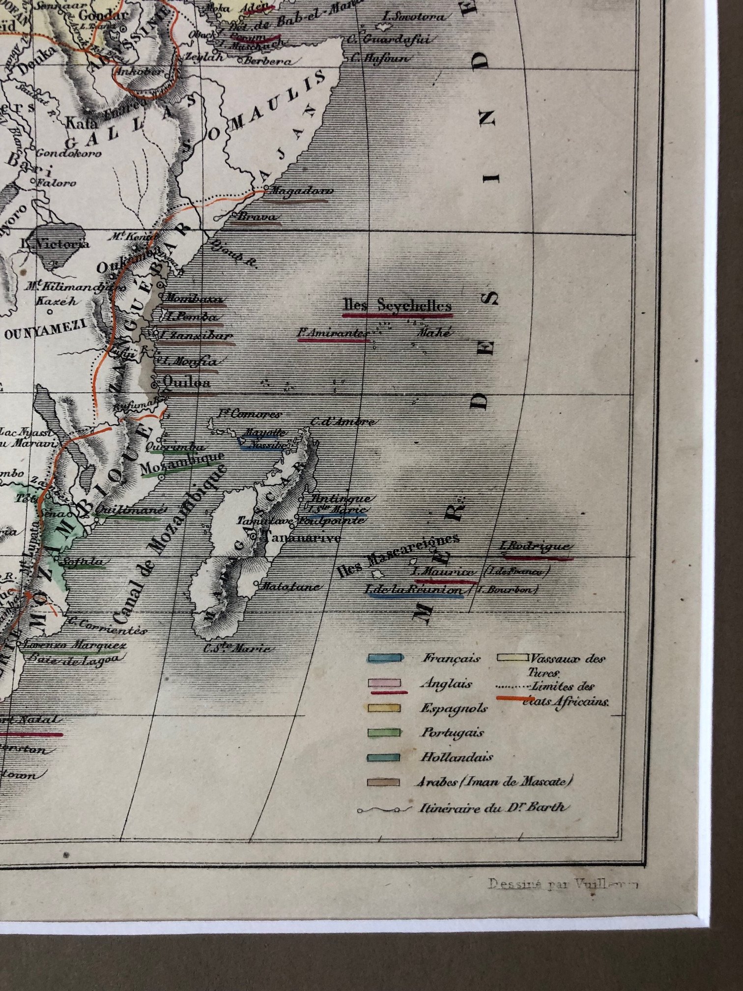 French Map of Africa published by Librairie de L. Hachette (1860s)