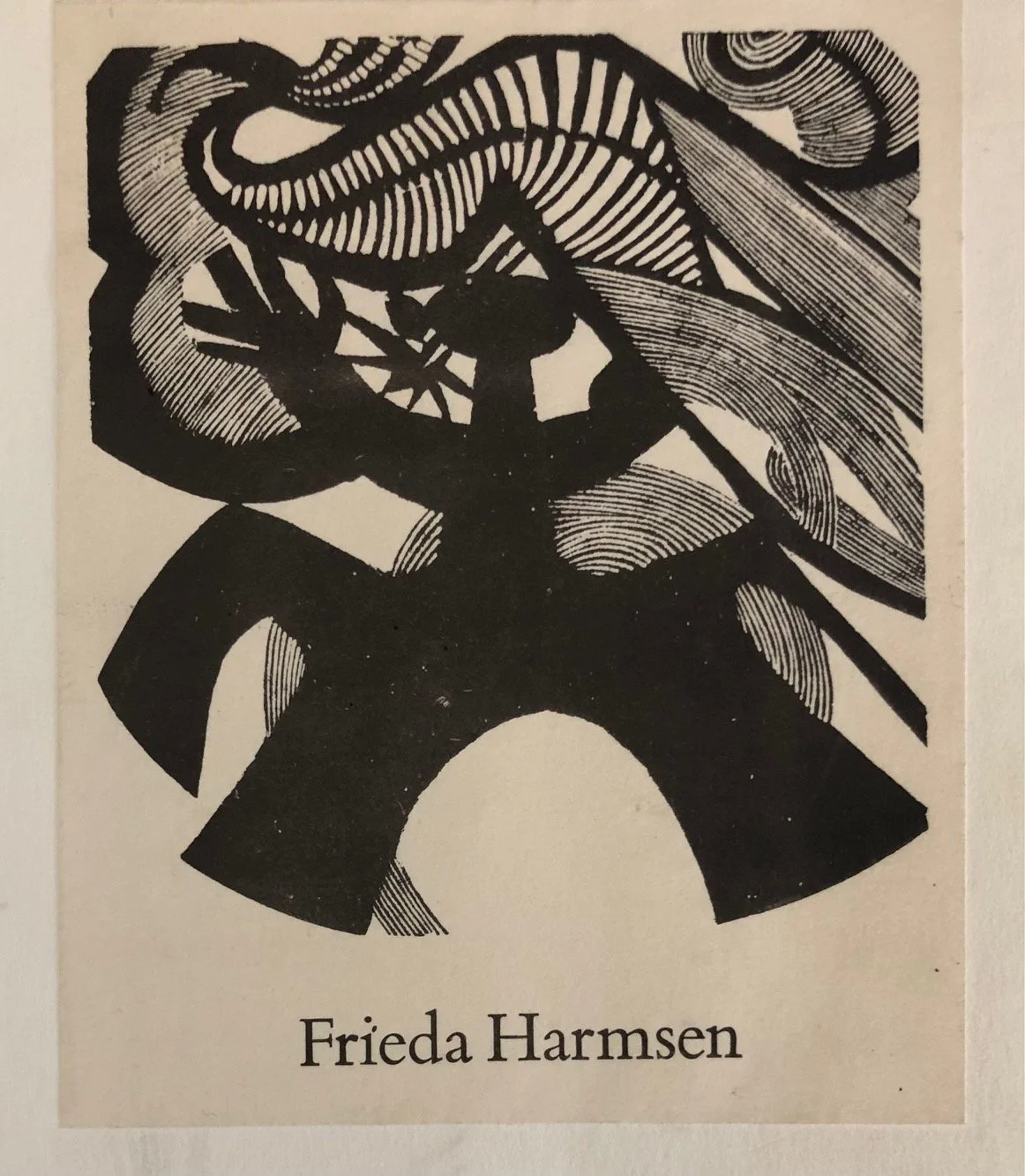 Art and Artists of South Africa by Esmé Berman (1970) 
Ex libris Frieda Harmsen (book plate)