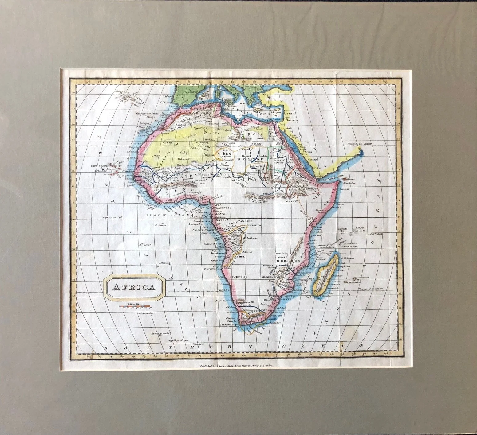 Map of Africa published in London by Thomas Kelly (circa 1818–1825)