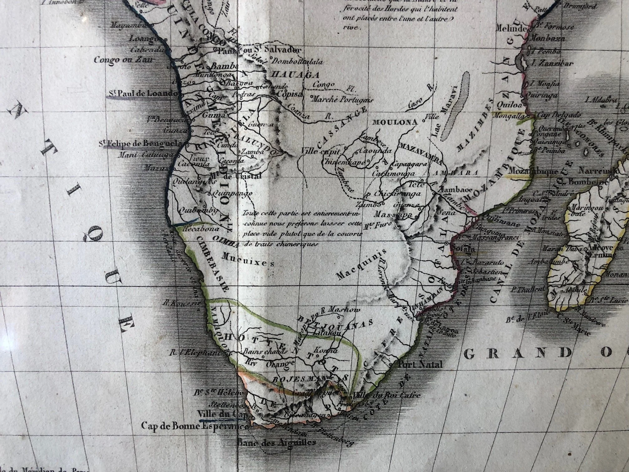 "Carte Générale de l'Afrique," by French geographer Beaupré (1830s)