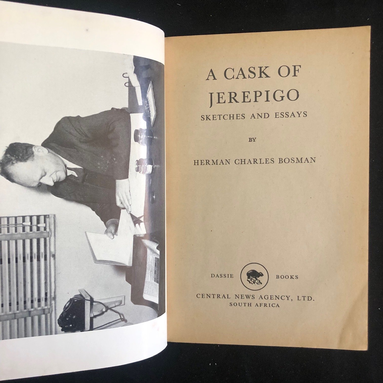 First Edition of Herman Charles Bosman’s A Cask of Jerepigo (1957)