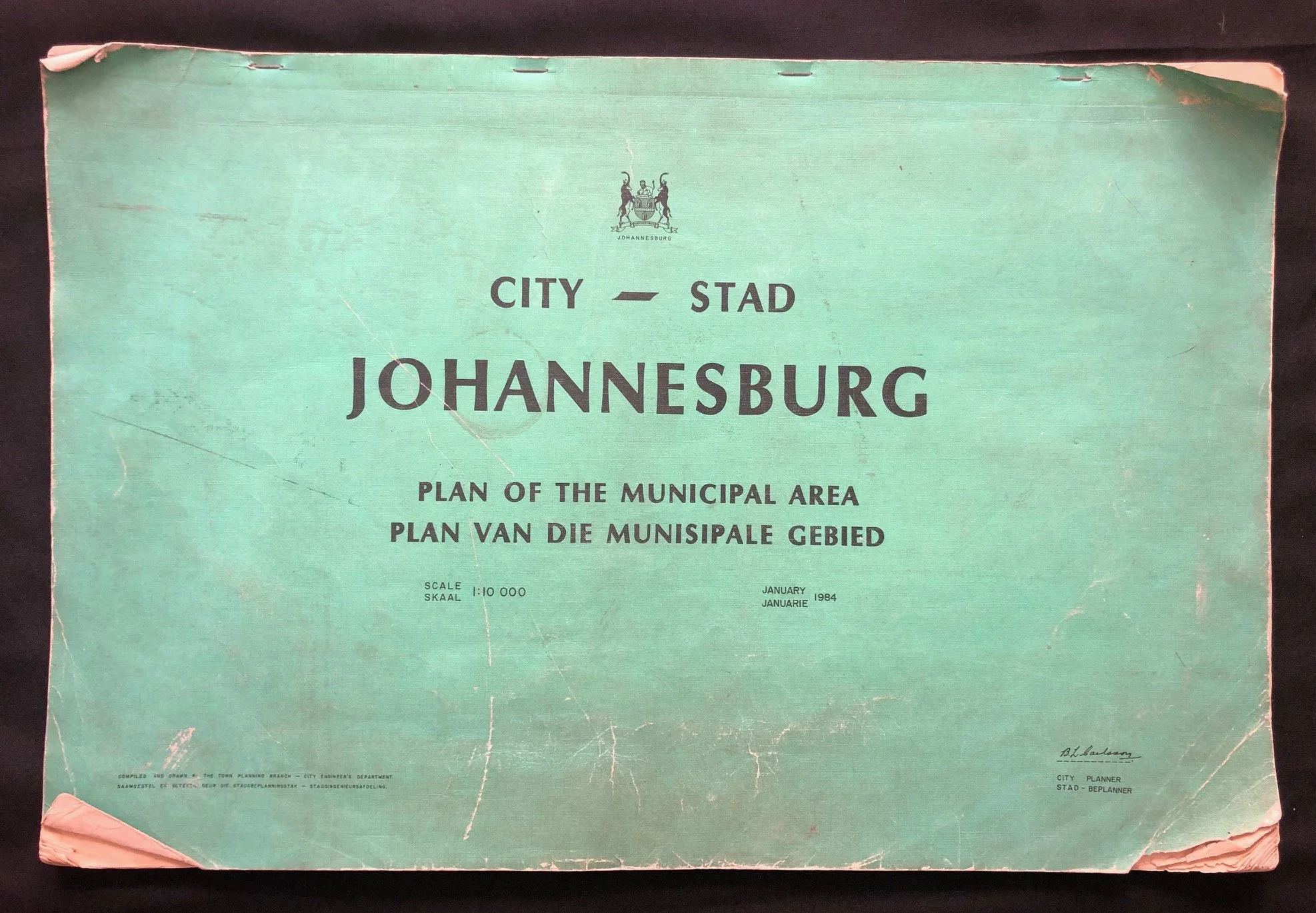 City of Johannesburg: Plan of the Municipal Area (1984) 