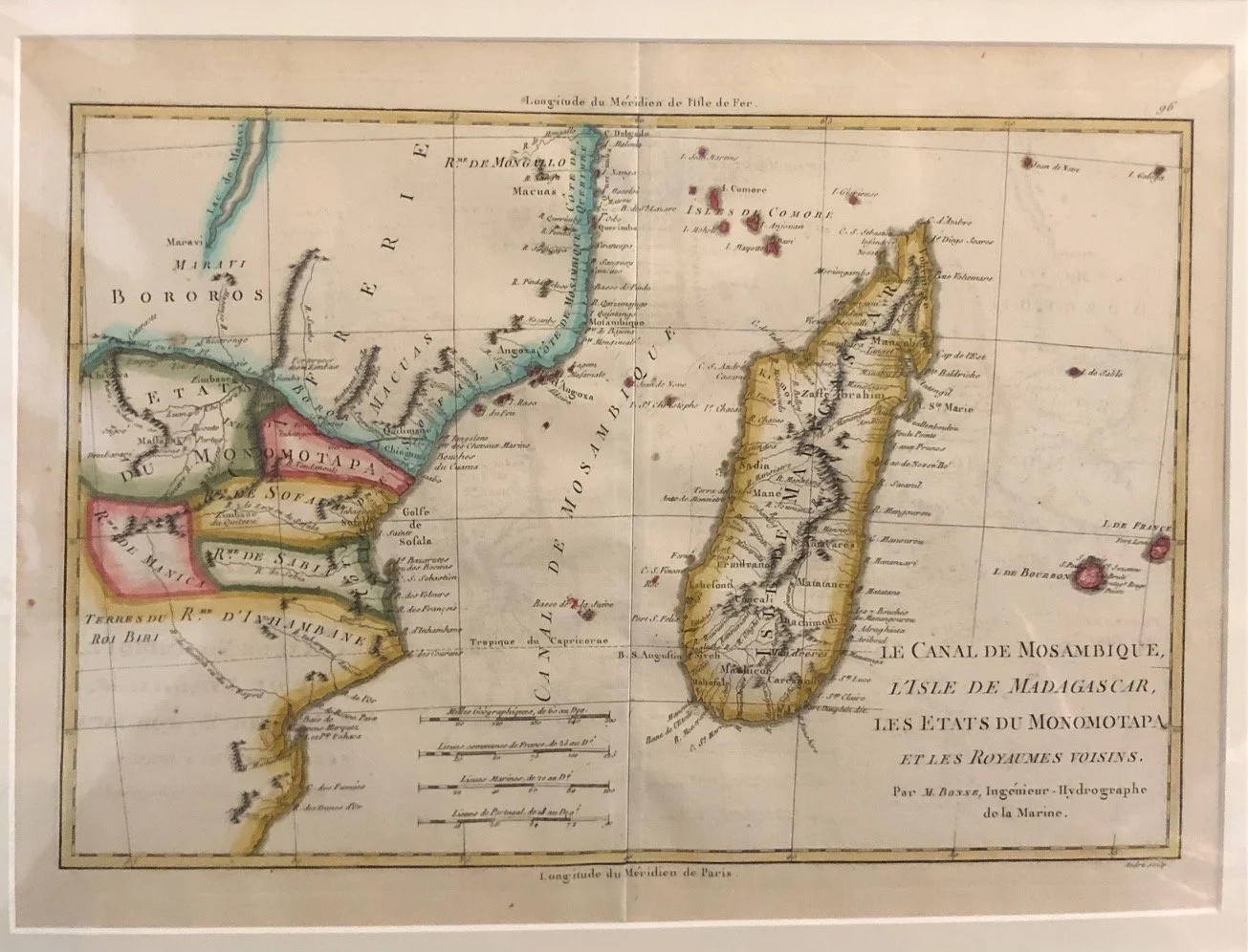 Le Canal De Mosambique by Rigobert Bonne (c.1780)