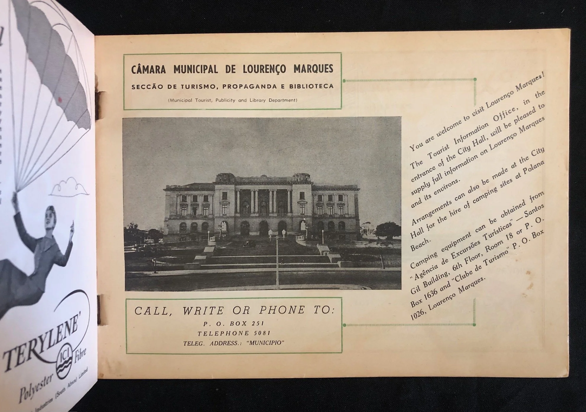 Lourenço Marques and the Moçambique Coast: A Guide, written by John Anthony (c.1955)