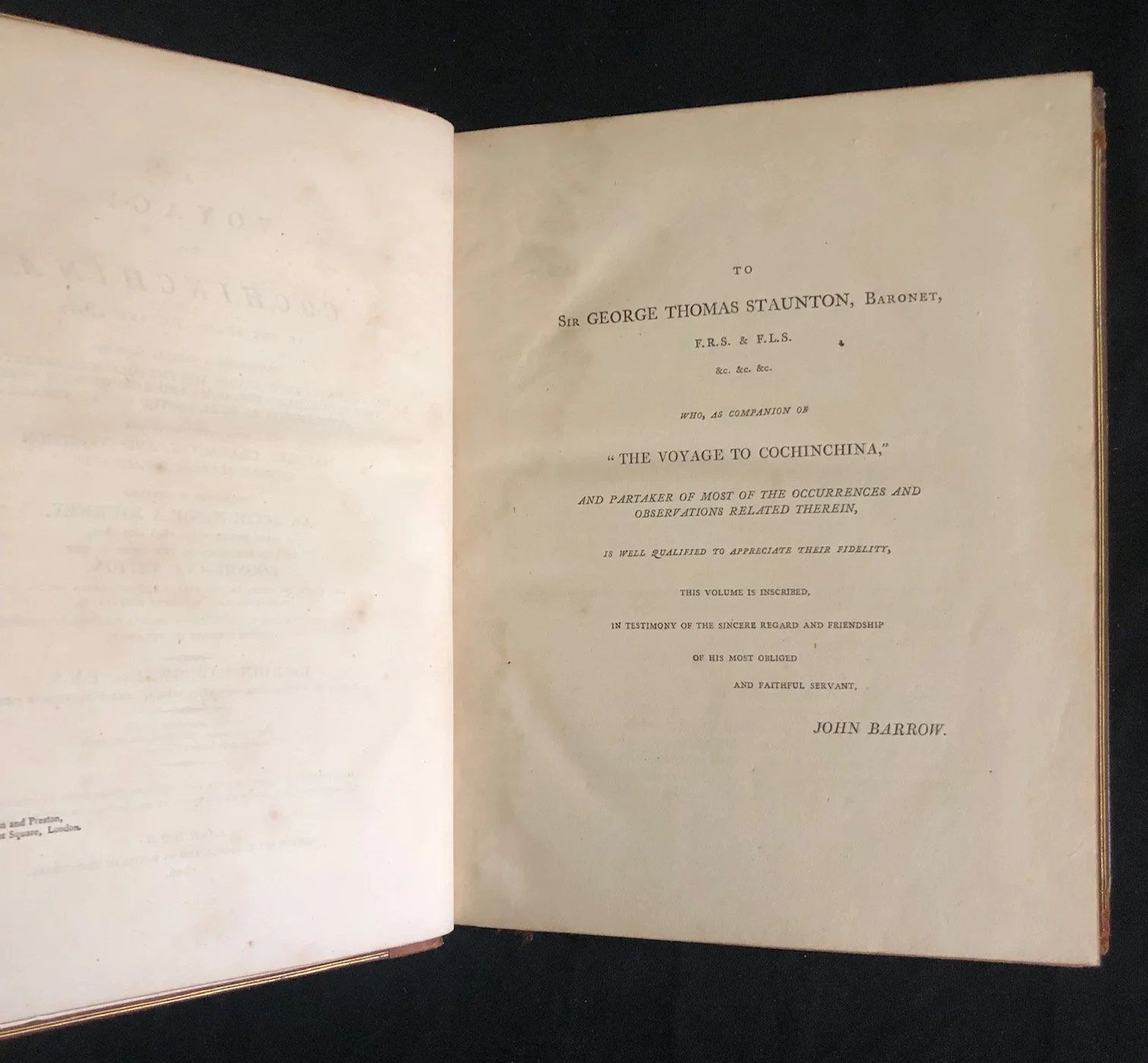 First edition of Sir John Barrow’s A Voyage to Cochinchina (1806) 